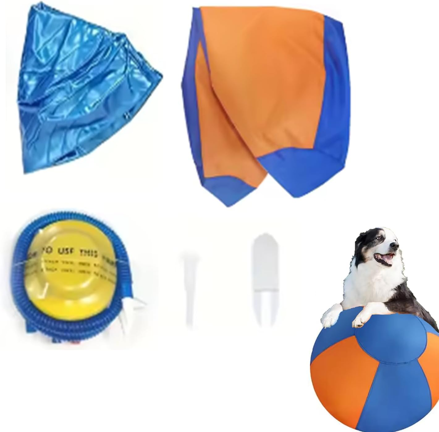 Roczential Herding Ball for Dogs and Horses，45Cm/18Inch Jolly Ball for Dog Agility Training Equipment Bite Resistant Reinforced Sewing Dog Toy Ball for Australian/German Shepherd