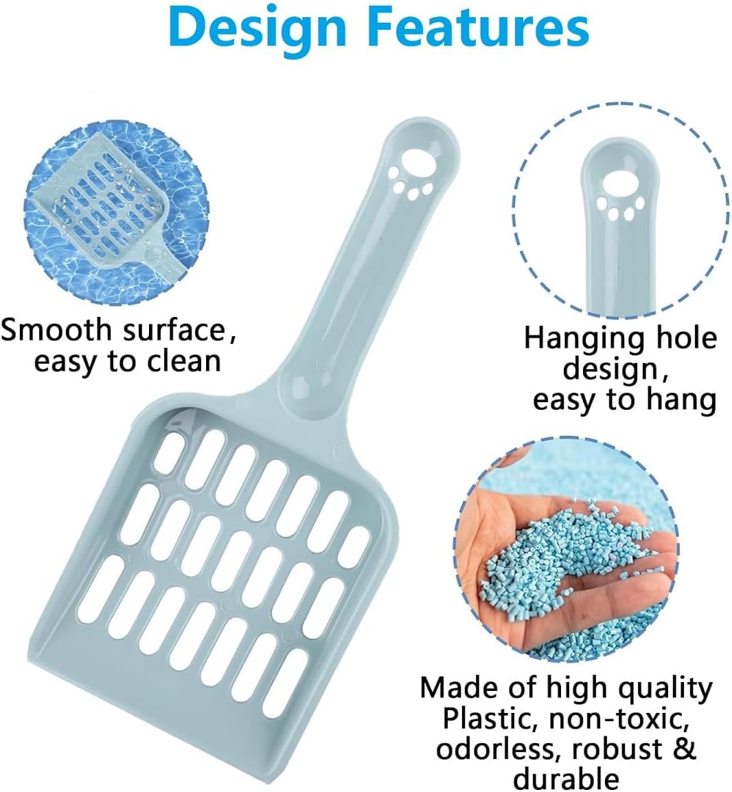 Kiuiom Cleaning Tools for Cat Litter, Plastic Cat Litter Shovel, Cat Litter Scoop, Broom Set, Cleaning Devices for Filtering Cat Litter for Cleaning Cat Sand Toilets image number 5