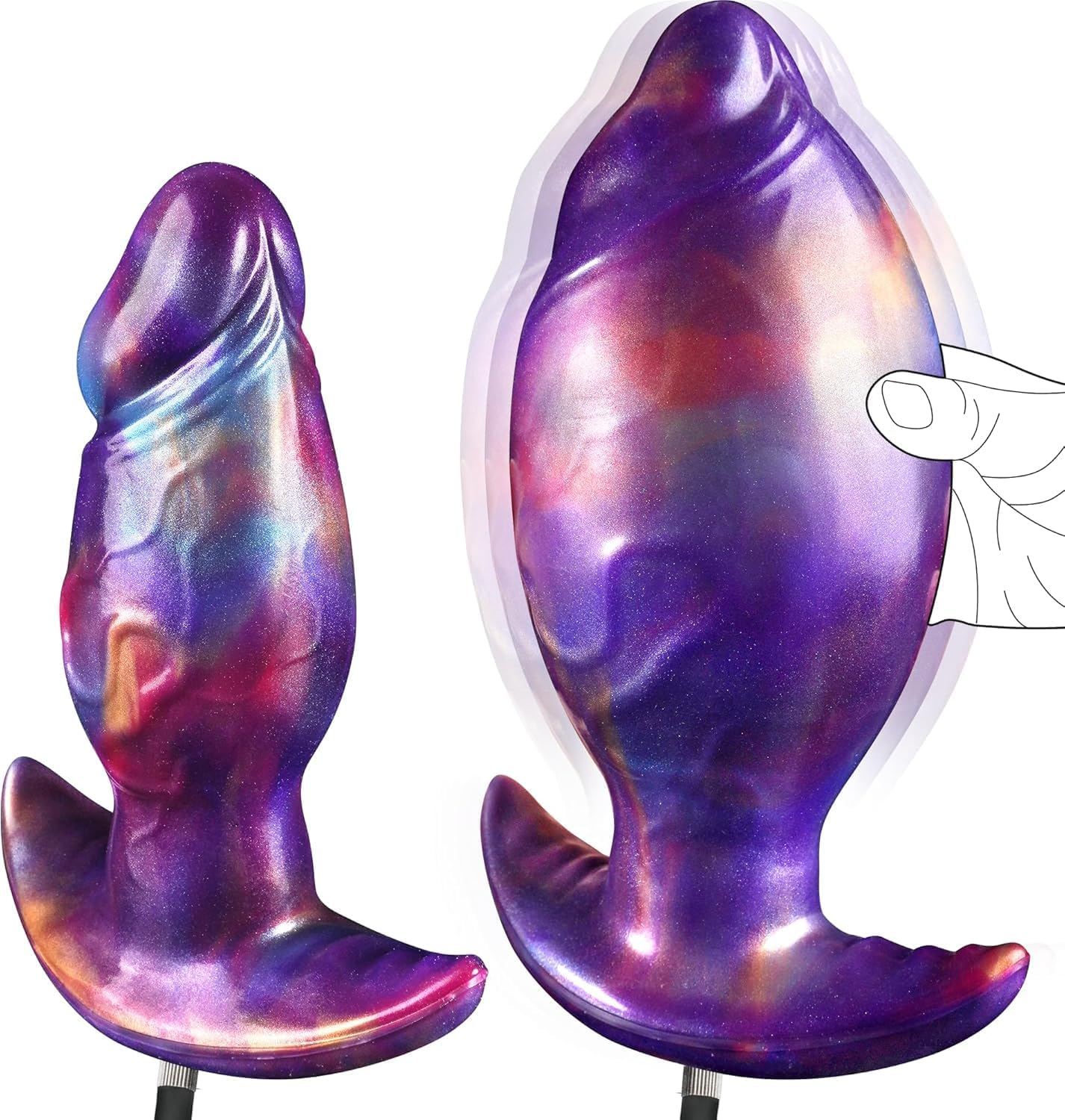 7.1 Inches Inflatable Butt Plug, Large Anal Plug, Huge Inflating Dildo Pump, Prostate Massager, Knot Dildo Gay Sex Toys, Adult Toys for Men Women image number 3