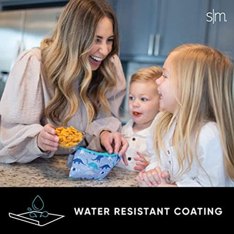 Simple Modern Disney Reusable Snack Bags for Kids | Food Safe, BPA Free, Phthalate Free, Polyester Zip Pouches | Washable & Refillable Sandwich Bag | Ellie Collection | 3 Pack | Princess Rainbow image number 1