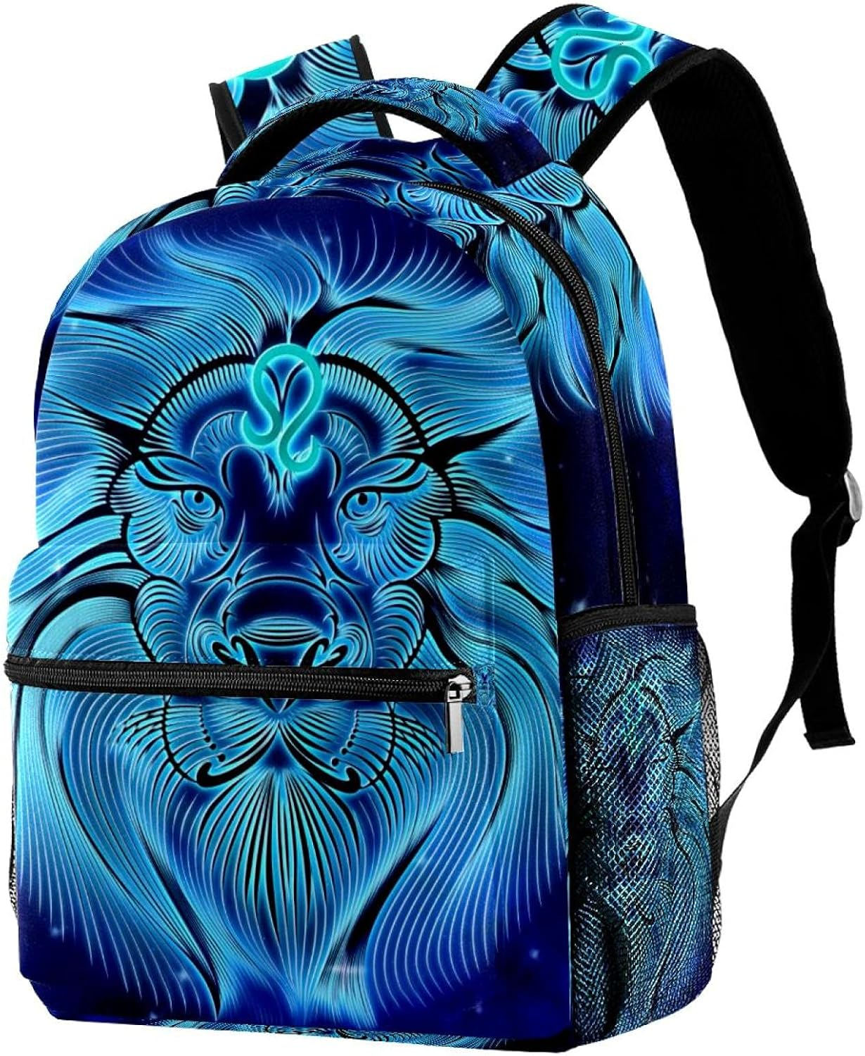 Zodiac Sign Lion Design Backpack Students Shoulder Bags Travel Bag College School Tote Backpacks image number 1