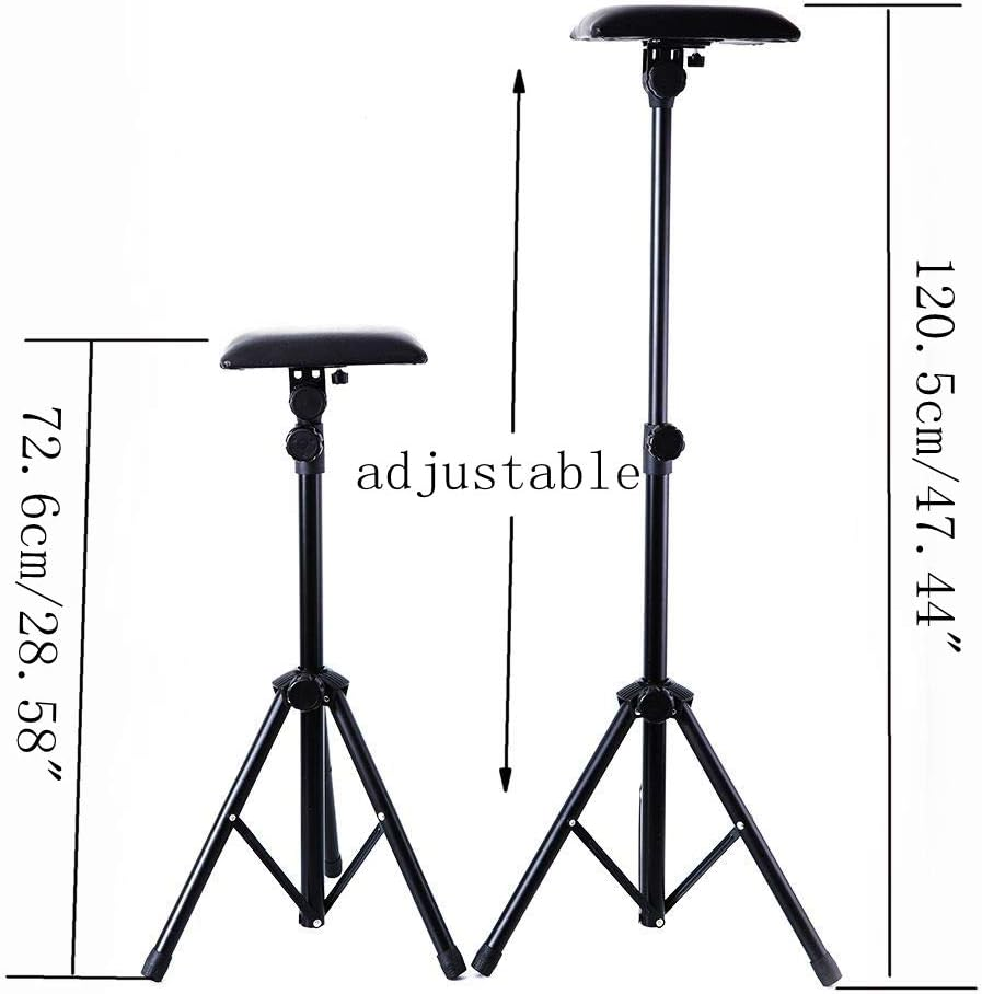 Tattoo Armrest,New Star Tattoo Foldable Sponge Pad Arm Leg Rest Stand Tripod with Adjustable Height for Tattoo Supplies PVC Leather Stands Studio Chair Stand image number 5