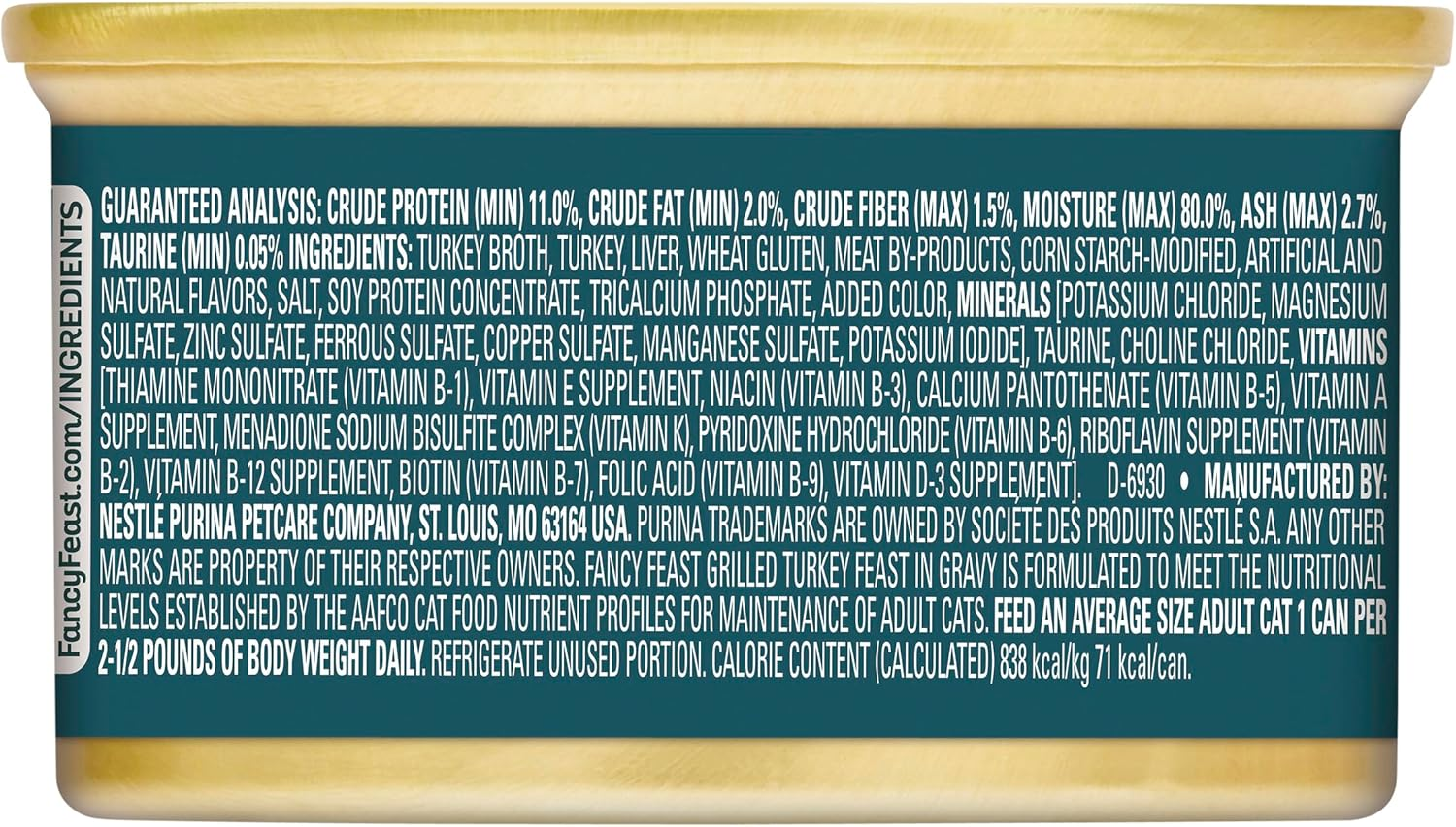 FANCY FEAST Adult Grilled Turkey in Gravy Wet Cat Food 24X85G