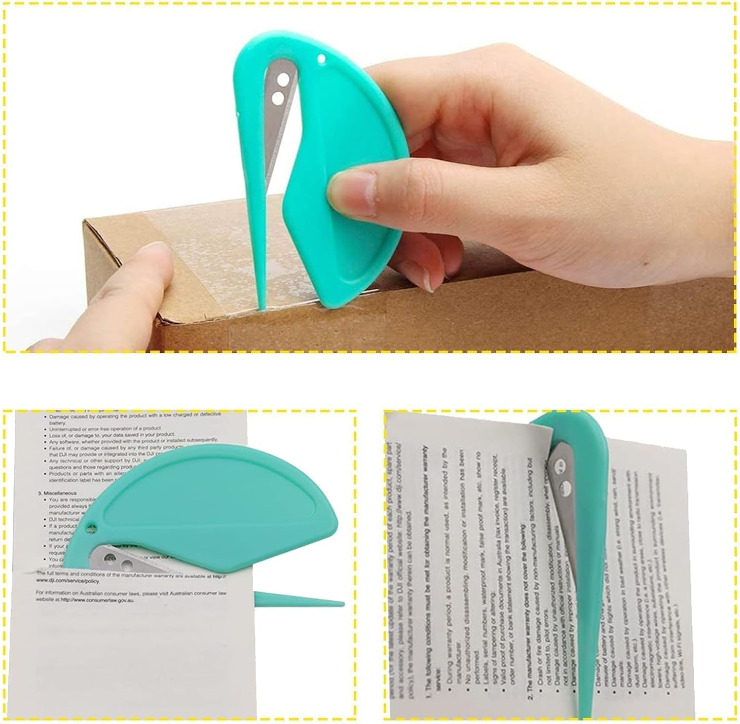 GIONAR Pack of 5 Letter Opener, Dematting Knife, Envelope Cutter, Plastic Cutter, Knot Comb for Cats, Dematting Comb for Dogs, Efficient Grooming for Cats and Dogs image number 4