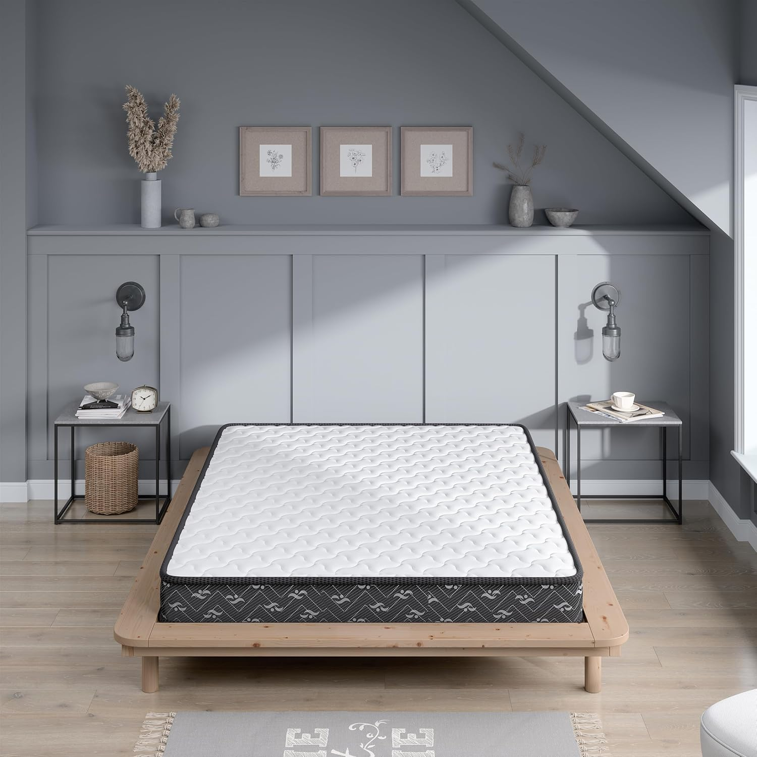 Dreamz King Single Mattress Hypo-Allergenic Materials, 16Cm Thickness, with 5-Zone Pocket Spring System,High-Density Foam Tight Top, Medium Firm Coil Bedding, Breathable Top, 15Yrs Warranty, White image number 2