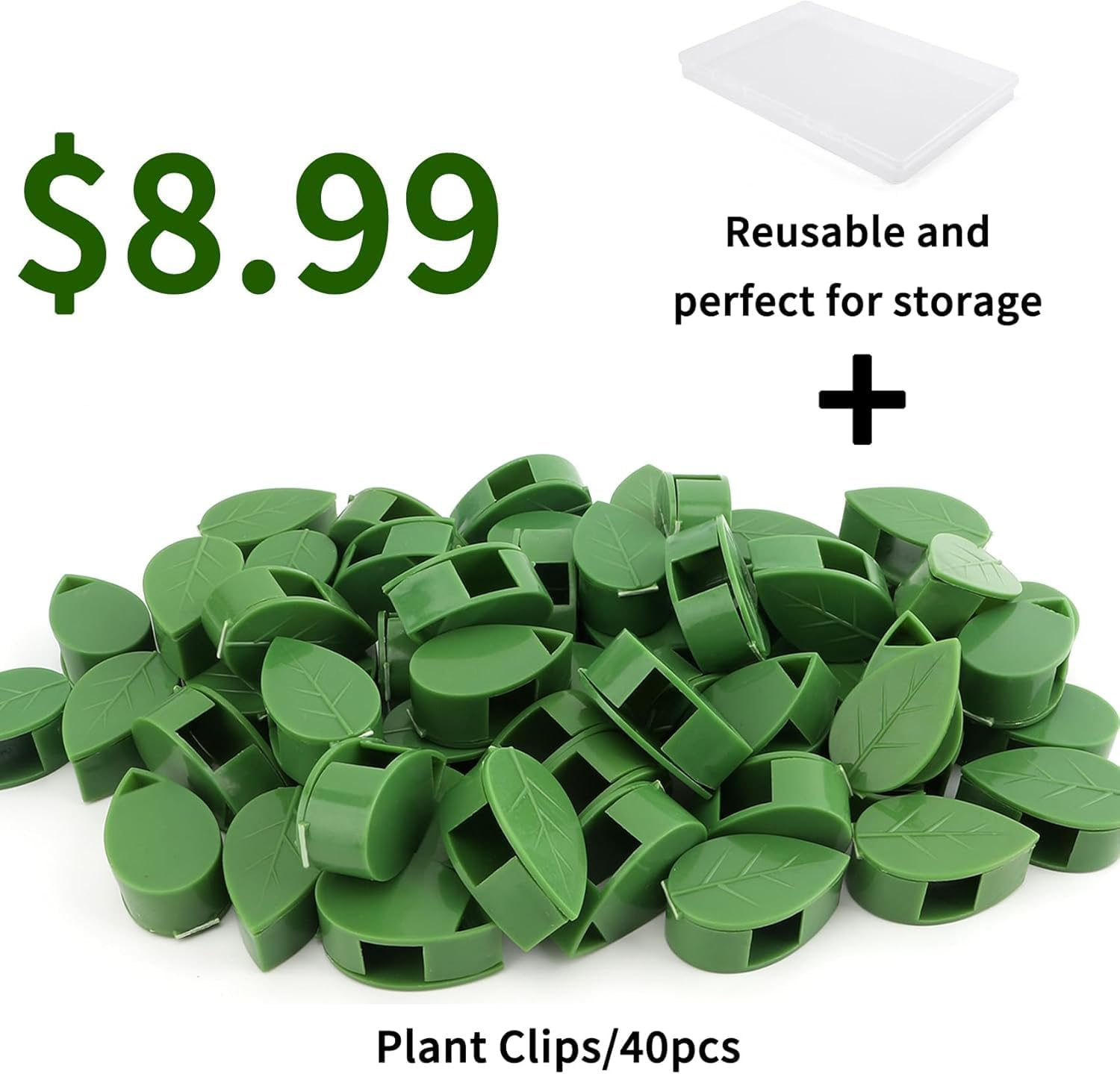 Plant Clips for Climbing Plants Outdoor Plant Hangers Indoor Plant Support Clips Plant Hangers Garden Clips for Plants Hooks Self Adhesive Tomato Clips 40Pcs image number 1