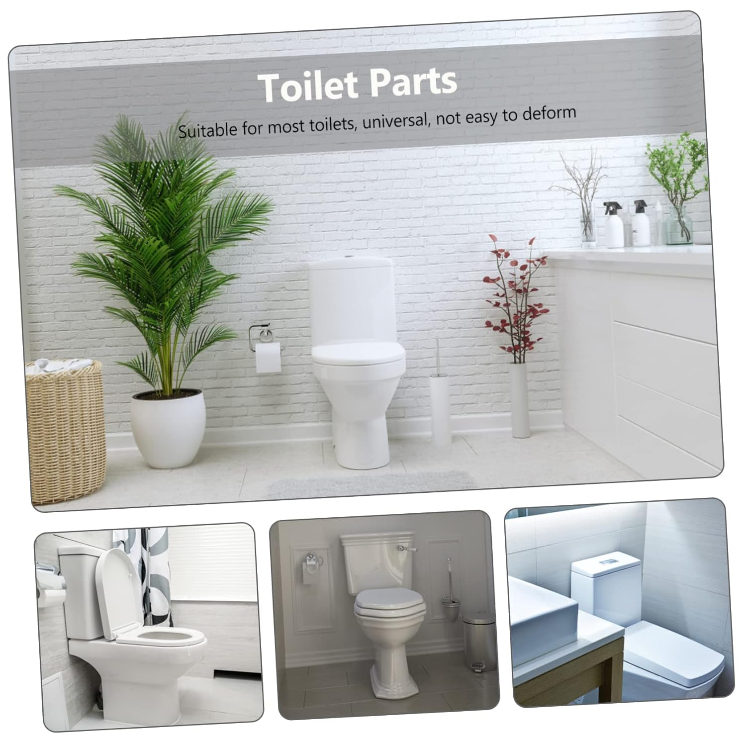 Tofficu 2Sets Toilet Screw Decorative Covers Fixed Toilet Accessories Bathroom Bolts Cover Easy Install image number 6