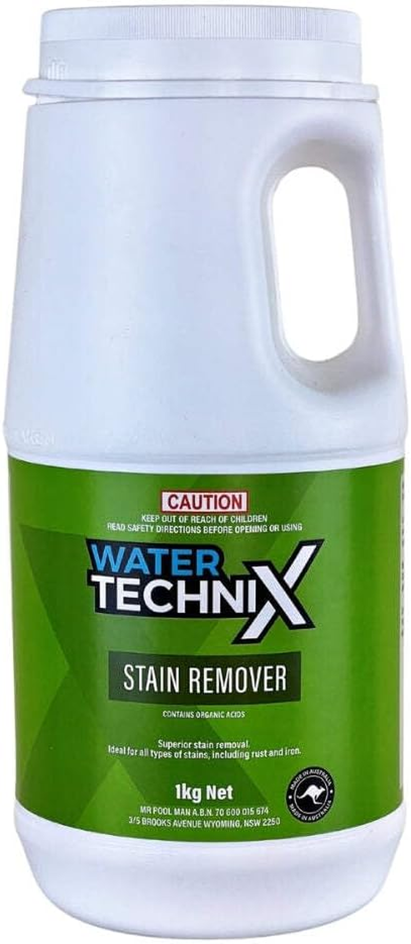 Water Technix Stain Remover 1Kg - Maximum Strength Pool Chemical Supplies, Fast Acting, Protects against Bacteria, Reduces Maintenance, for Crystal Clear Water, Made in Australia