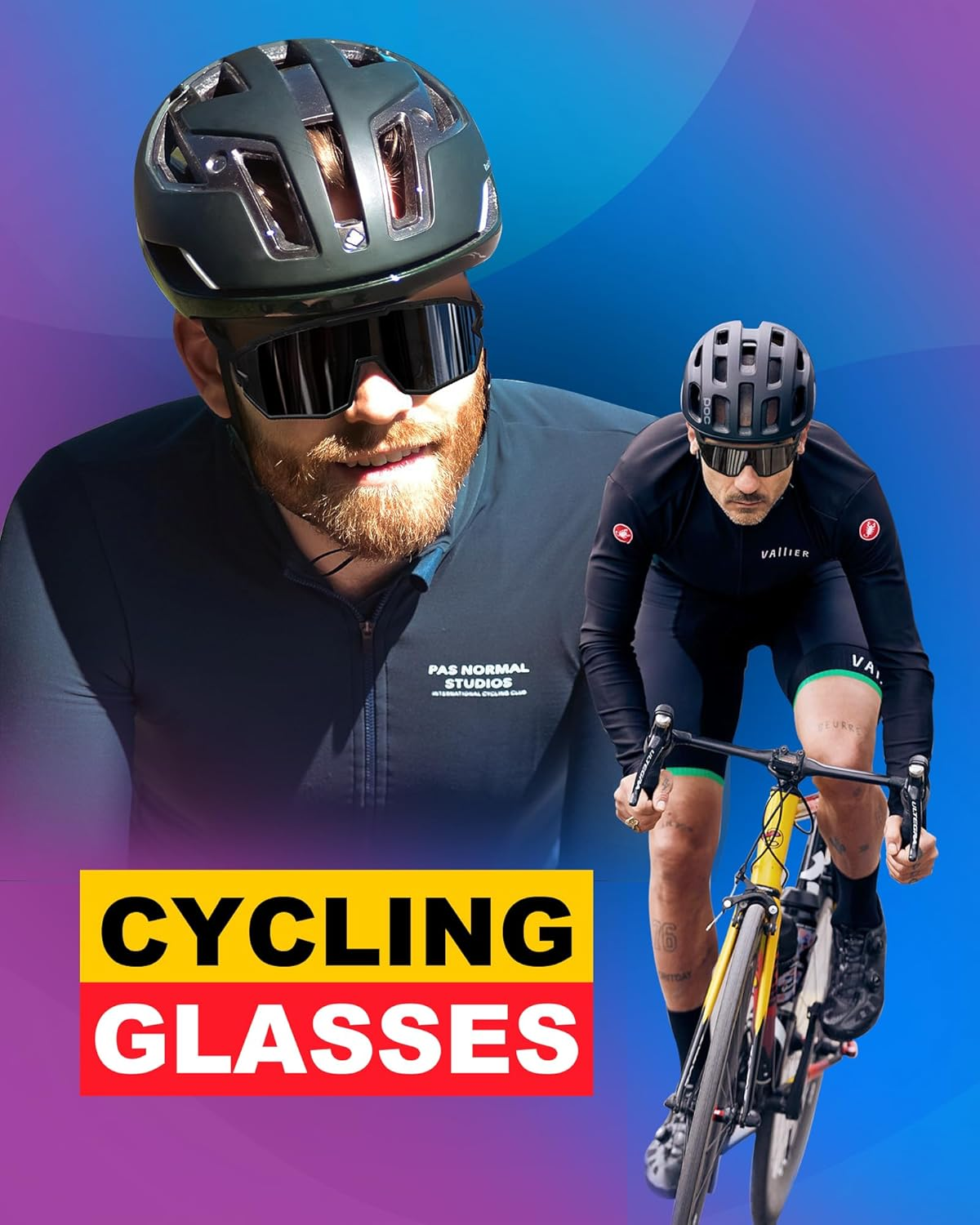 Cycling Glasses for Mens Polarised - Sports Sunglasses with UV400 Protection Outdoor Bicycle Motorbike Driving for Men Womens image number 3