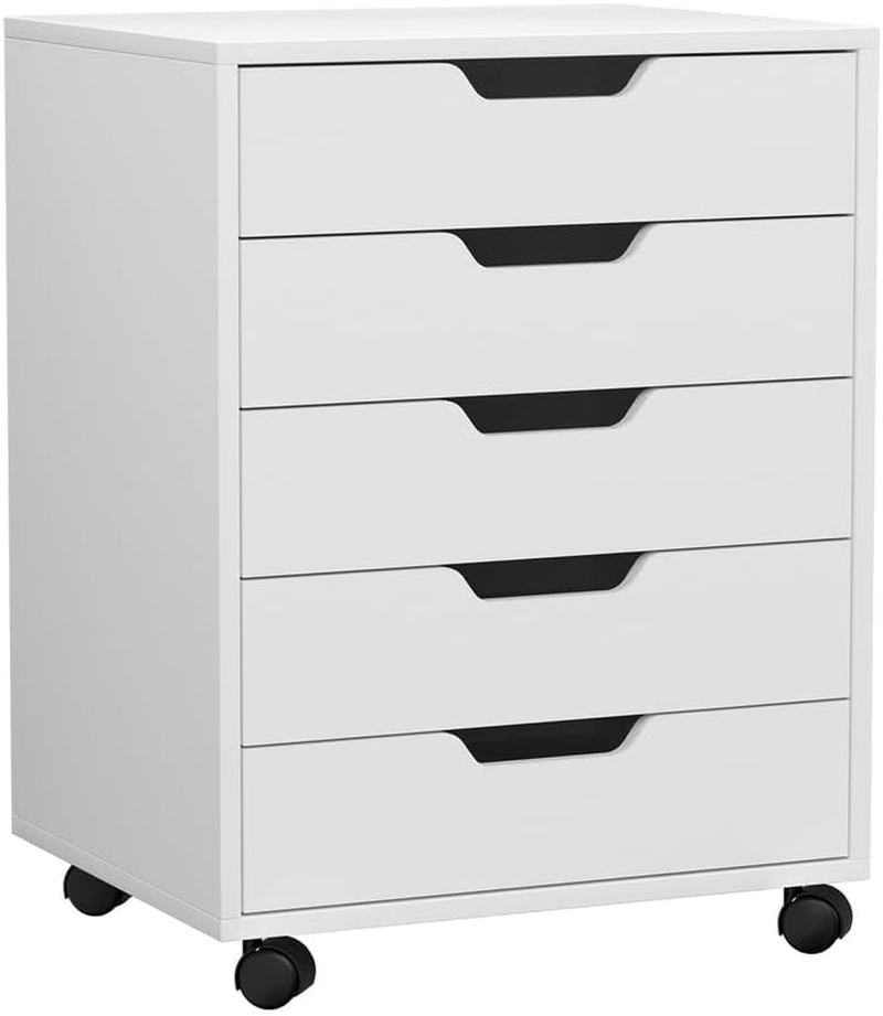 Artiss 5-Drawer Filing Cabinet Mobile Storage Cabinet Chest of Drawers Stand image number 5