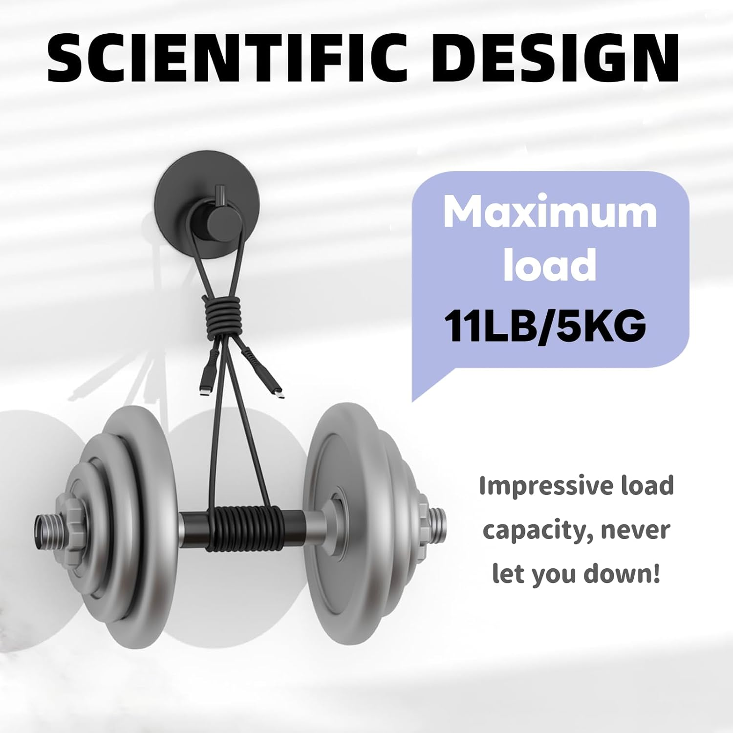 6 Pcs Wall Hook Stainless Steel Adhesive Hooks for Bathroom, Office, Home, Coat Hooks, Towel Hook, No Drill (Black) image number 3