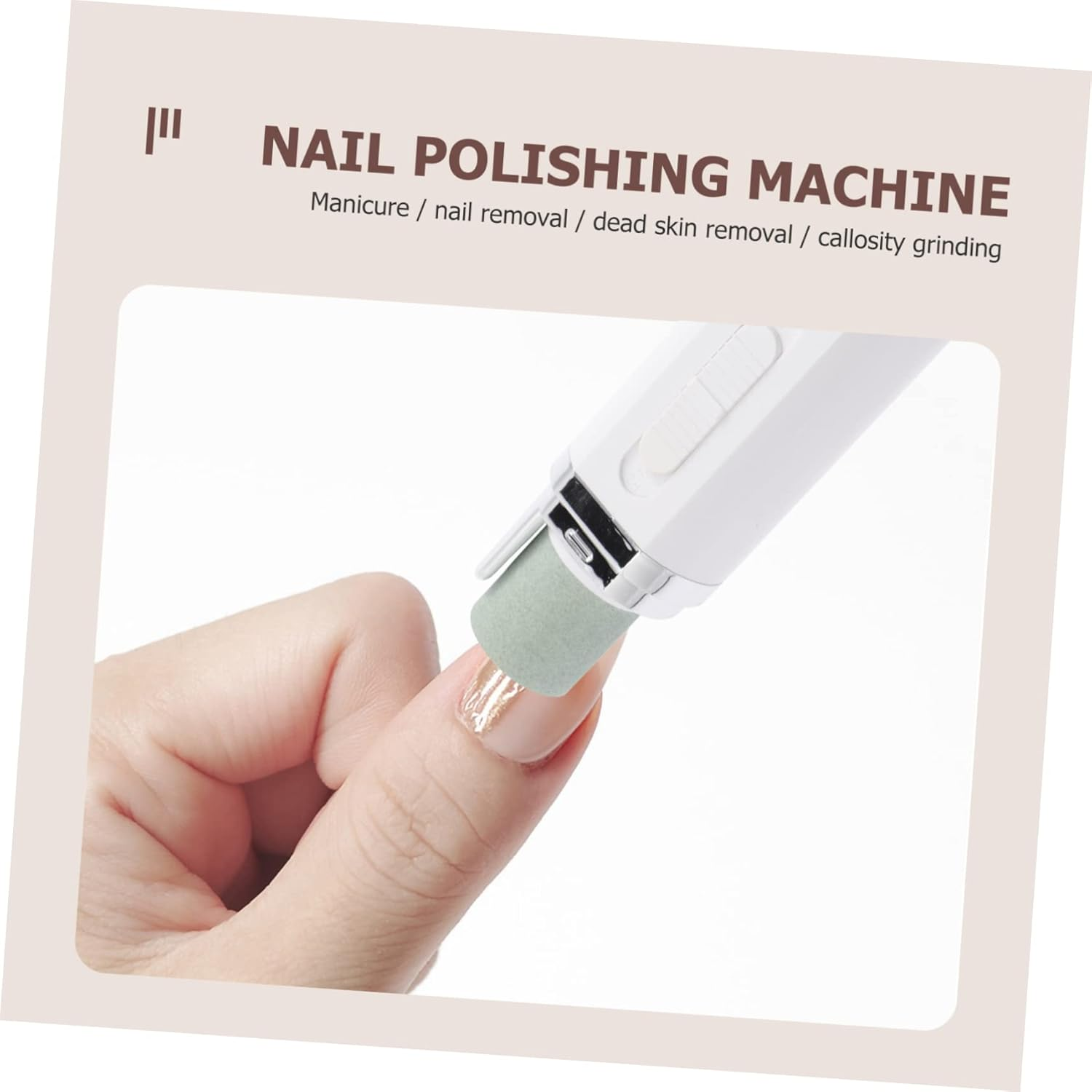 LOLIPPYY Electric Nail Drill Machine for Manicure Pedicure Portable Polishing Tool with Long Usage Life for Home Travel for Nails image number 4