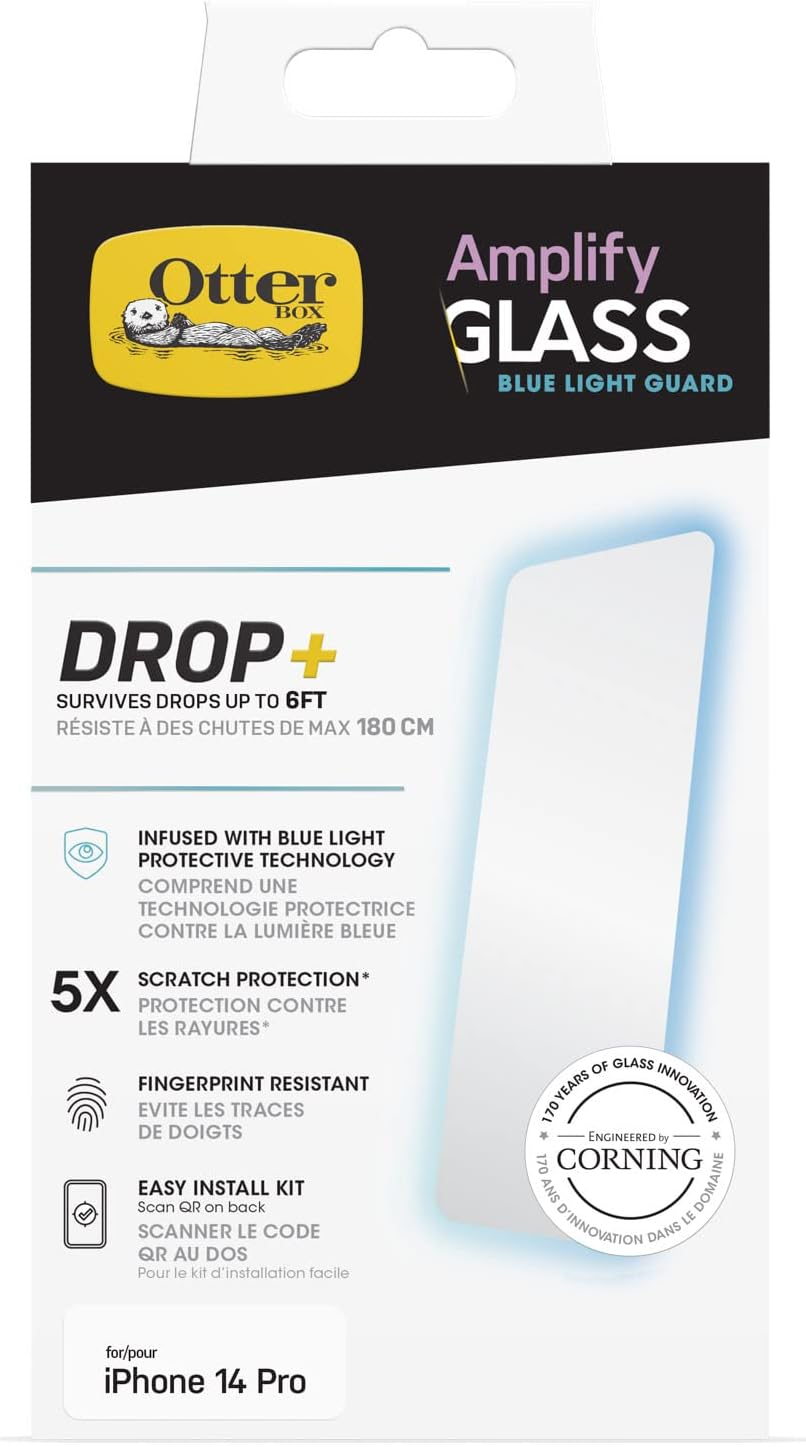 Otterbox Amplify Antimicrobial Privacy Screen Protector for Iphone 14 Pro