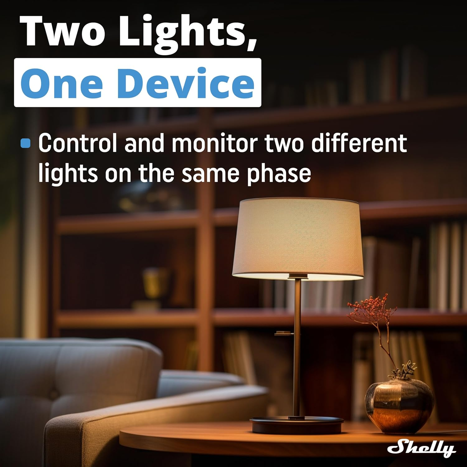 Shelly 2PM Gen3 Smart Roller Shutter Switch, Power Metering, 2-Channel 16A, Wi-Fi & Bluetooth, Motorized Blinds/Curtains Control, Alexa/Google Home Compatible, Ios/Android App (4 Pack) image number 3