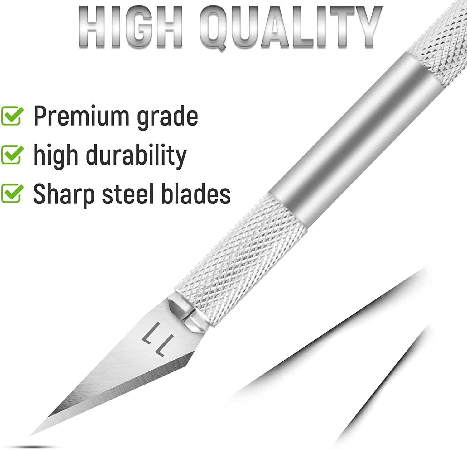 THJOPOKEEL Precision Craft Knife, 13Pcs Precision Craft Hobby Knife Kit, Utility Art Exacto Sharp Tool for Carving, Architecture Modeling, Scrapbooking, Felt Wood Leather Stencil, DIY Work Cutting. image number 4