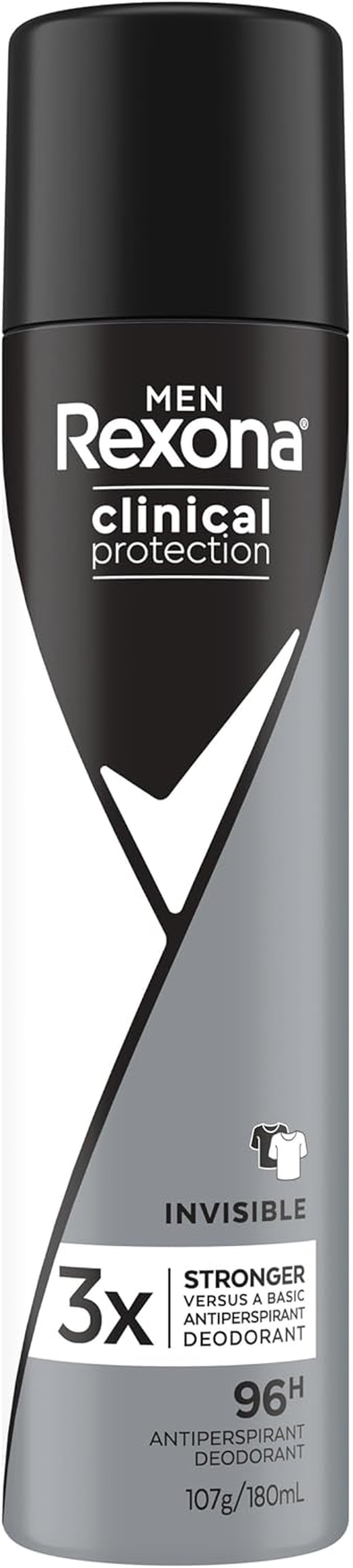 Rexona Men'S Clinical Invisible Antiperspirant Deodorant 180 Ml image number 3