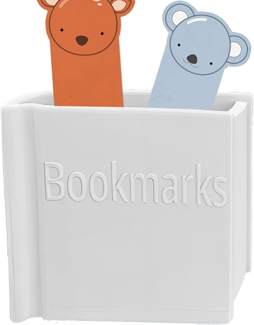 Wjnflqn Book Shaped Bookmark Holder | Desk Pen Holder Stand,3D Printed Book Shaped Desk Storage Box for Desktop Tabletop Countertop Bedside Bookshelf Home Reading Booth - Purple image number 6