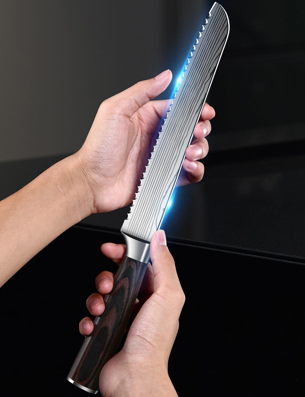 8 Inch Serrated Bread Knife High Carbon Stainless Steel Cake Cutter image number 3