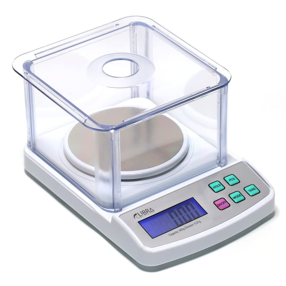 600 G Digital Lab Scale, Piece Counting, Wind Shield, Stainless Steel Pan, Backlit LCD, Multiple Weight Units, Capacity: Max 600 G, Min 0.05 G, Division 0.01 G image number 3
