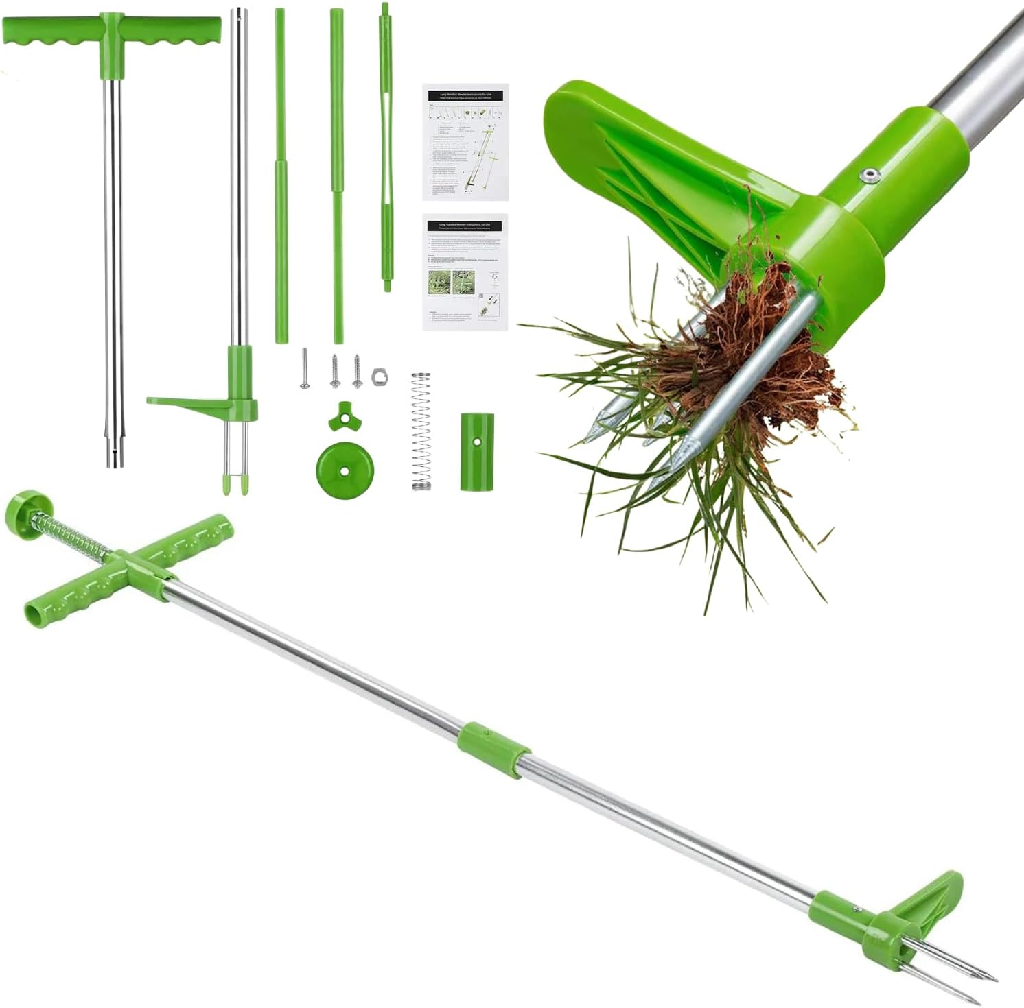 Spendeal Weed Puller Tool, Stand up Weeder with Long Handle and 3 Claws, Hand Weed Remover Grabber for Garden, Dandelion Root Puller Tool for Lawn and Soil &ndash; Manual Weeding Tool image number 5