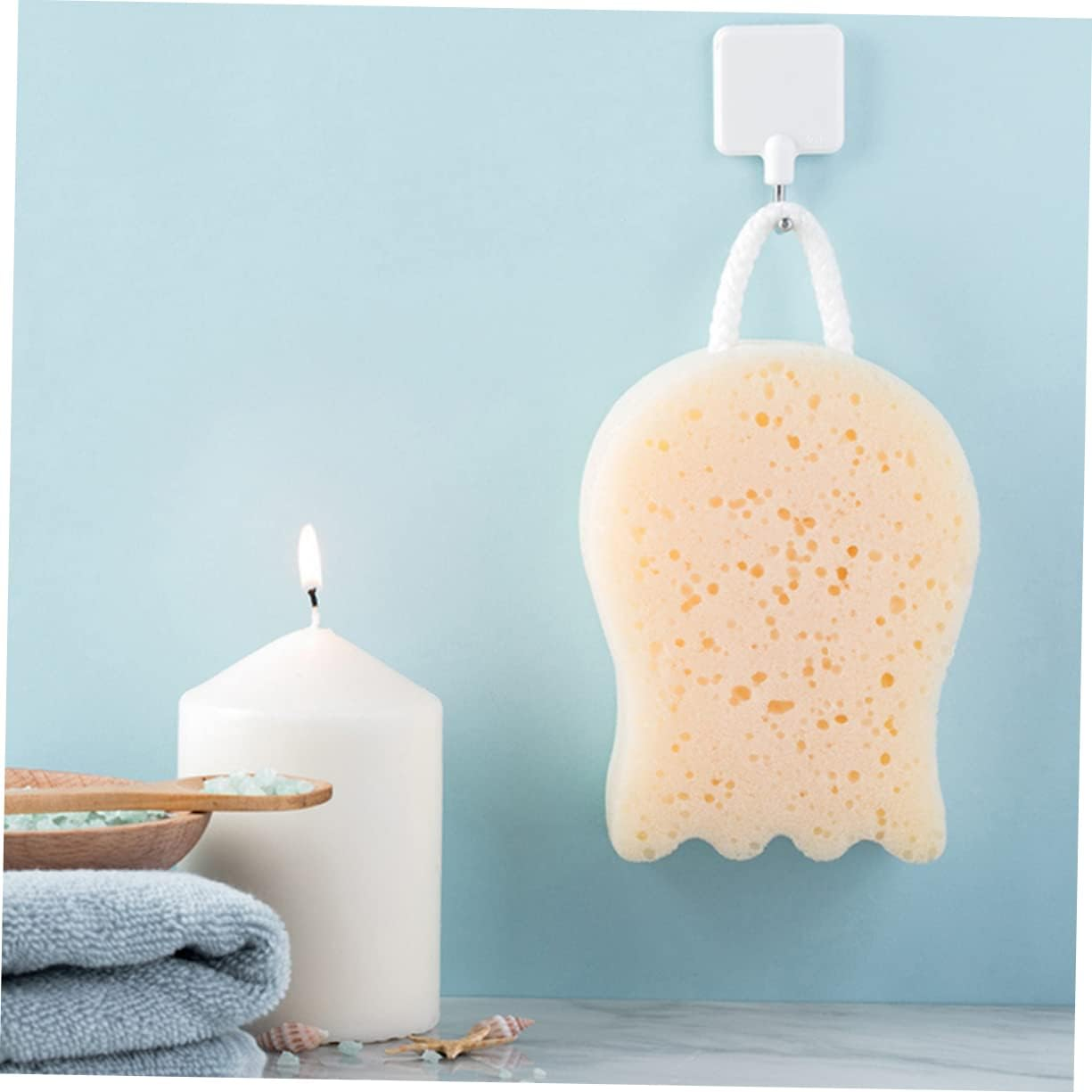 2Pcs Soft Exfoliating Shower Balls for Gentle Skin Cleaning Practical Rubbing Balls for Daily Body Scrubbing White Mesh Bath Sponge