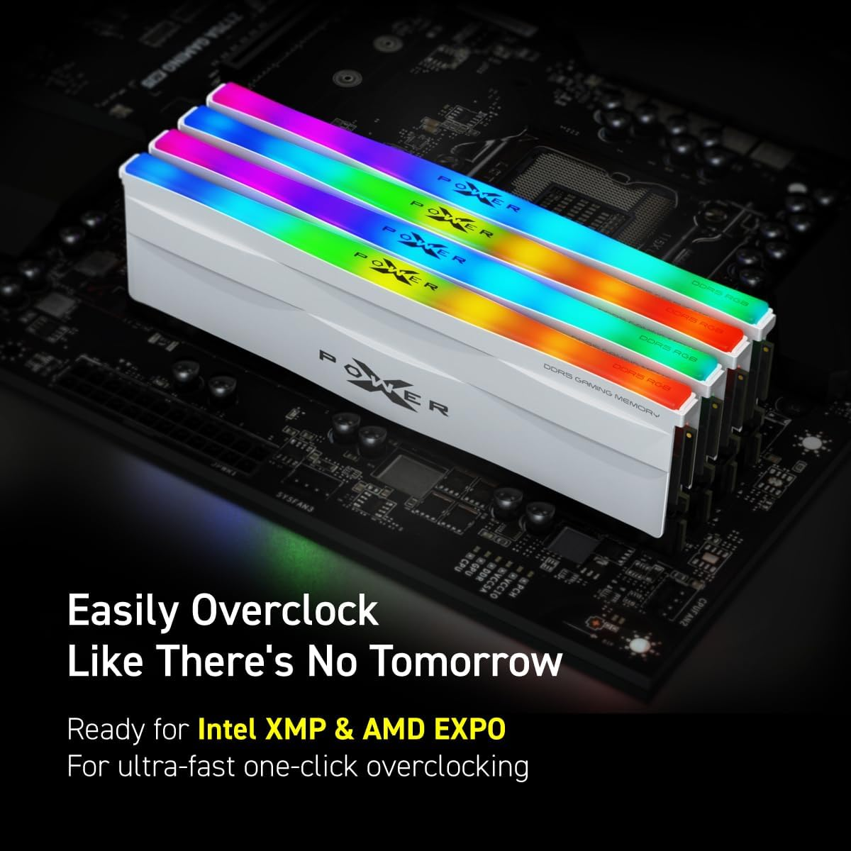 SP Silicon Power XPOWER Zenith RGB DDR5 32GB (2X16Gb) CL36 6000Mhz Gaming Memory Supports Intel XMP/AMD Expo UDIMM Desktop PC Computer RAM Memory, Black - SP032GXLWU60FFDH image number 4