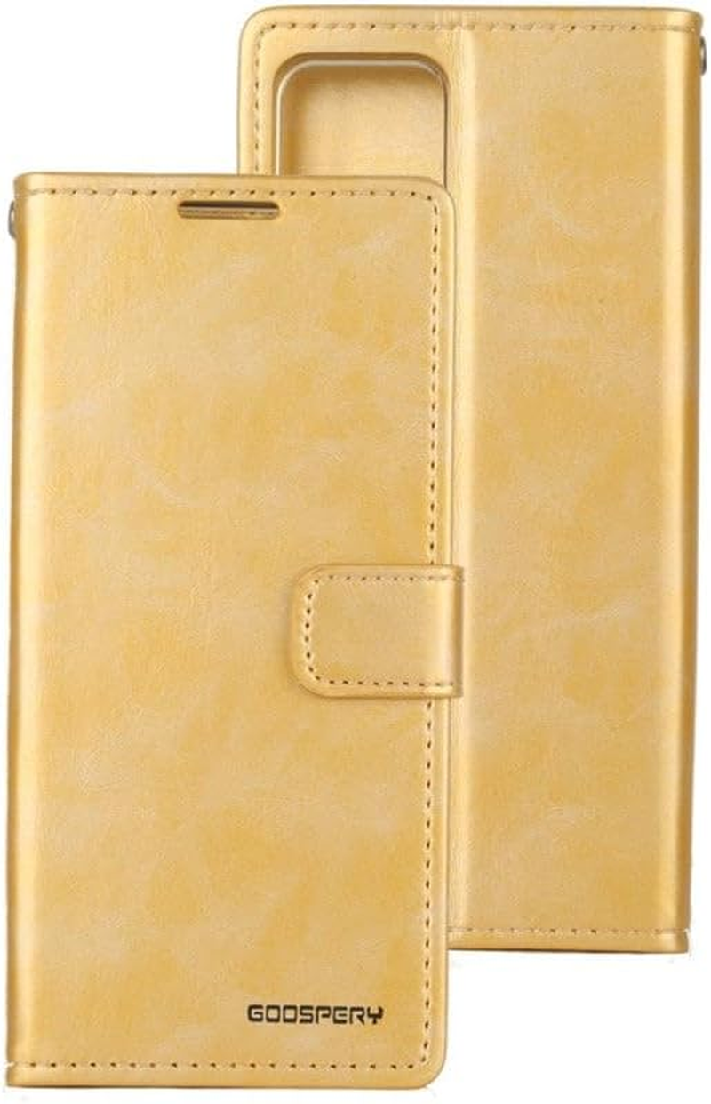 Goospery Mercury Blue Moon Diary for Iphone 15 Pro Max, Rose Gold