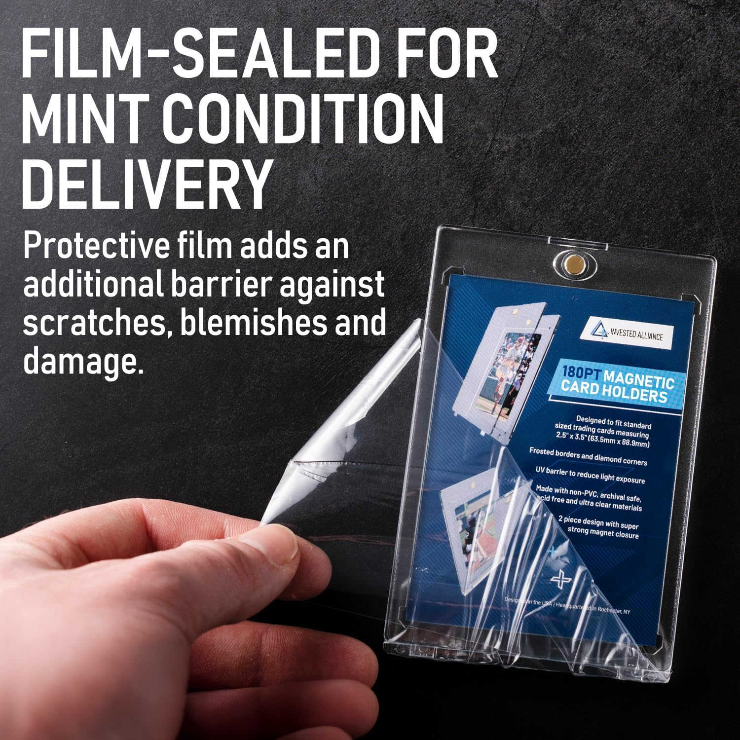 Premium 35PT - 360PT Magnetic Card Holder Case | Magnetic Trading Card Holder, Pro Sports, Football, Basketball, Baseball, MTG & TCG U-V Hard Protectors with Ultra Clear Design Display for Collectors.