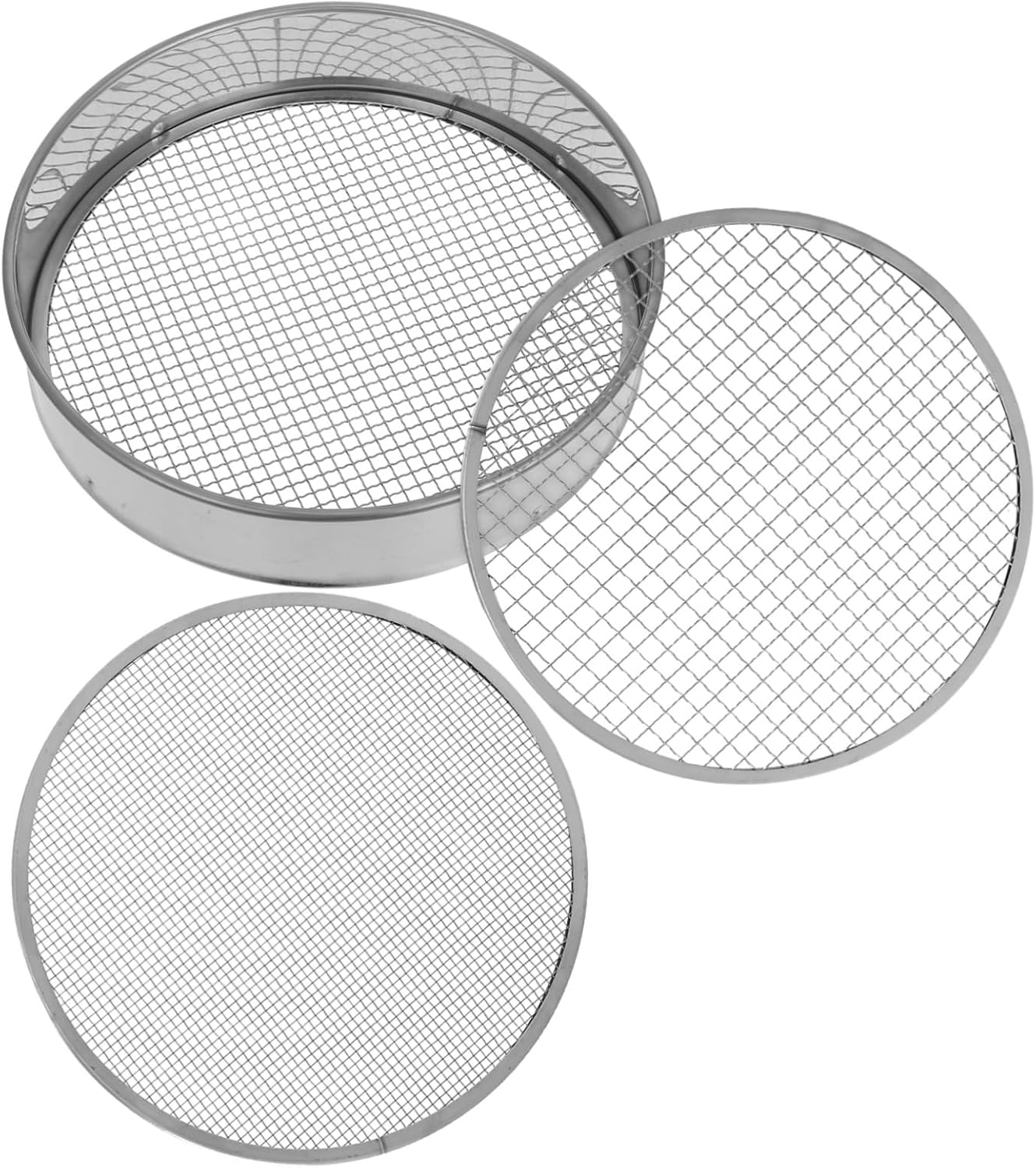 Garden Soil Sifter Mesh Sieve Sifting Pan Soil Sifter for Rocks Multi-Use Sieve for Gardening image number 1