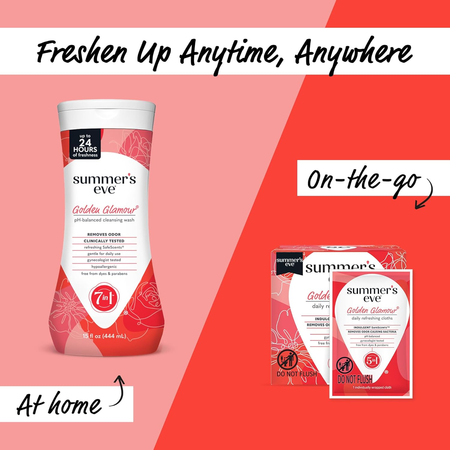 Summer'S Eve Feminine Cleansing Wash, Golden Glamour, 15 FL OZ image number 4