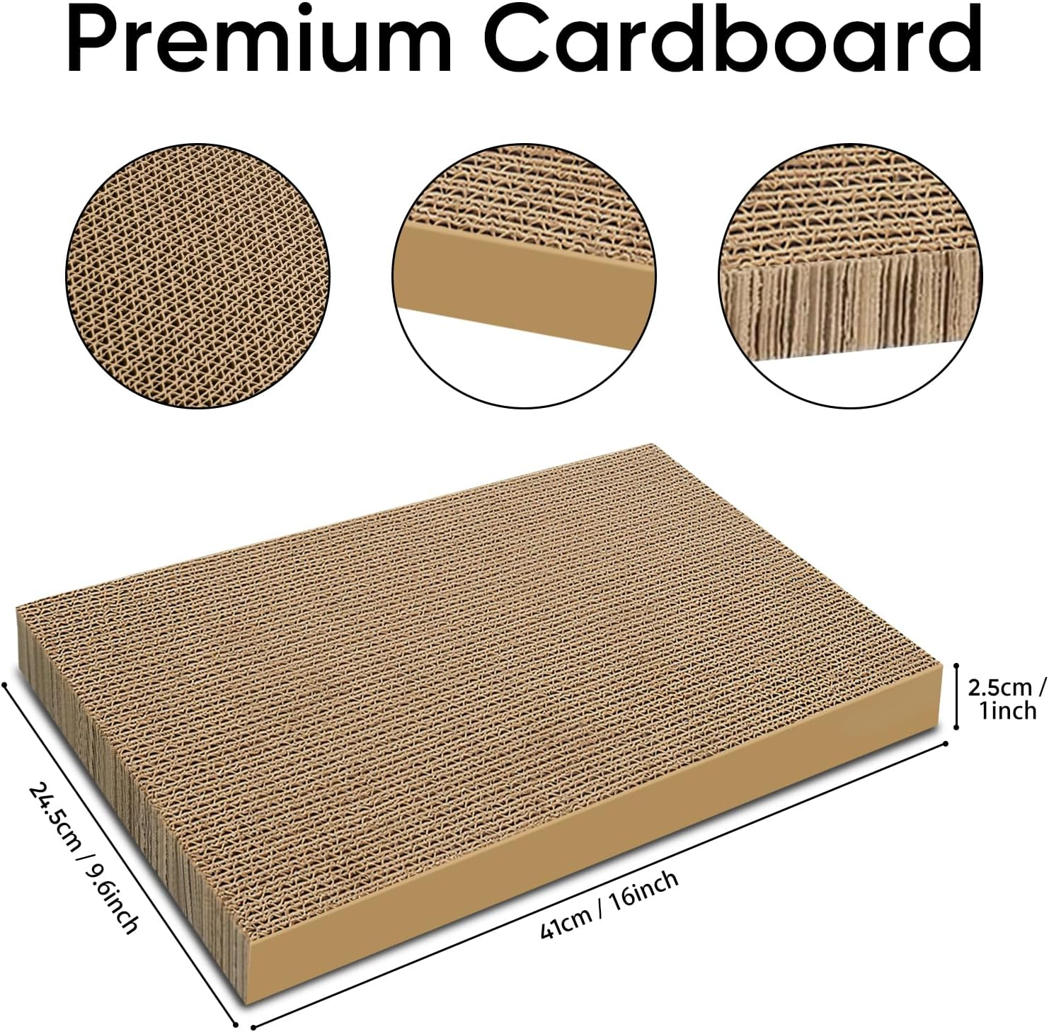 AGYM Cat Scratchers 6 Packs Refill Cat Scratching Pad Cardboard for Indoor Cats and Kitten, Large Size Cat Scratch Pad Board Easy for Cats to Scratch image number 6