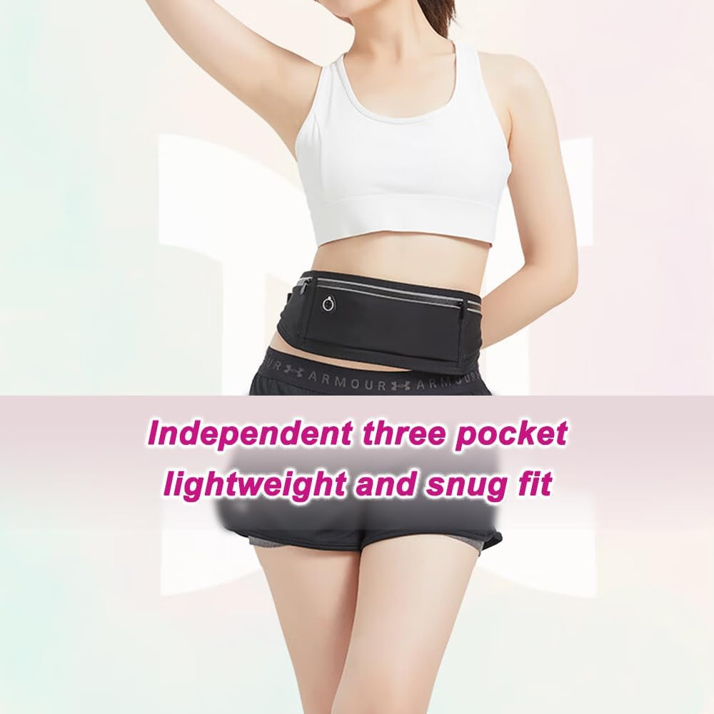 Ultra Thin Running Waist Bag, Sports and Fitness Bag, Adjustable, Card, Key Storage,Men'S and Women'S Waist Bags, Exercise Phone Holder Bag Waist Bag,Hiking and Travel Sports image number 4