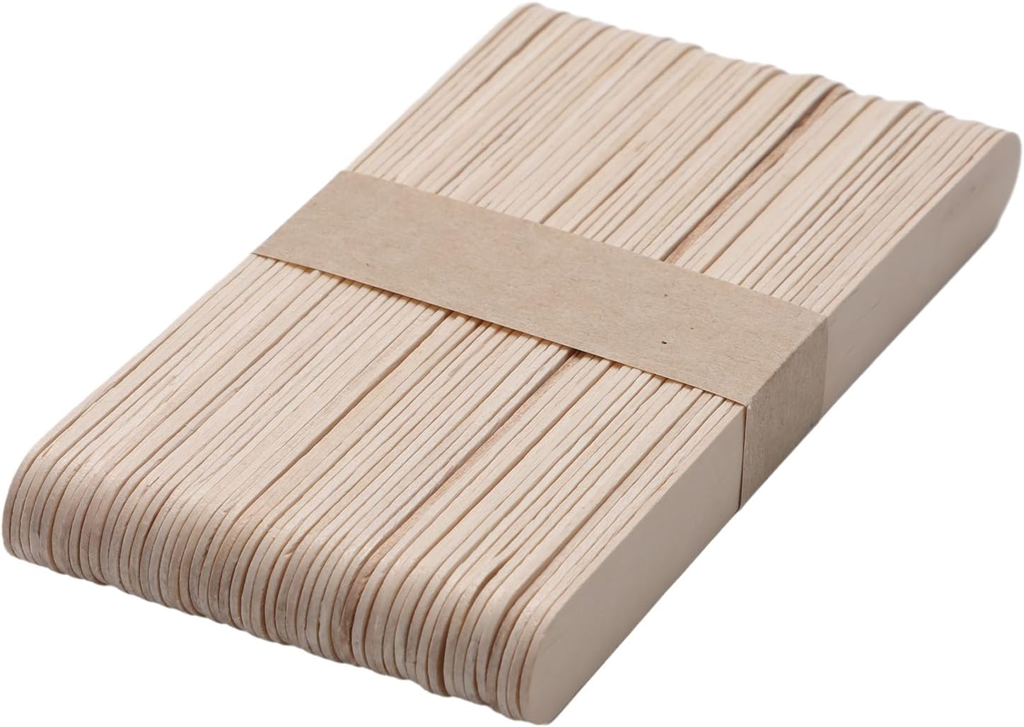 100/500Pcs Wooden Eyebrow Waxing Sticks Wood Spatula Woman Wood Body Hair Removal Sticks 6-Inch Jumbo Wooden Carft Stick Popsicle Ice Cream Sticks (500Pcs) image number 1