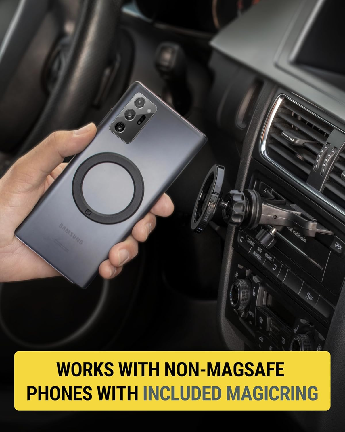 Scosche SMS1CD Magsafe CD Slot Phone Mount, Adjustable Magnetic Cell Phone Holder for Car CD Player, Compatible with Iphone 16 15 14 13 12 Pro Max Mini Plus, Mag Safe Case & More with Magsafe Ring image number 5