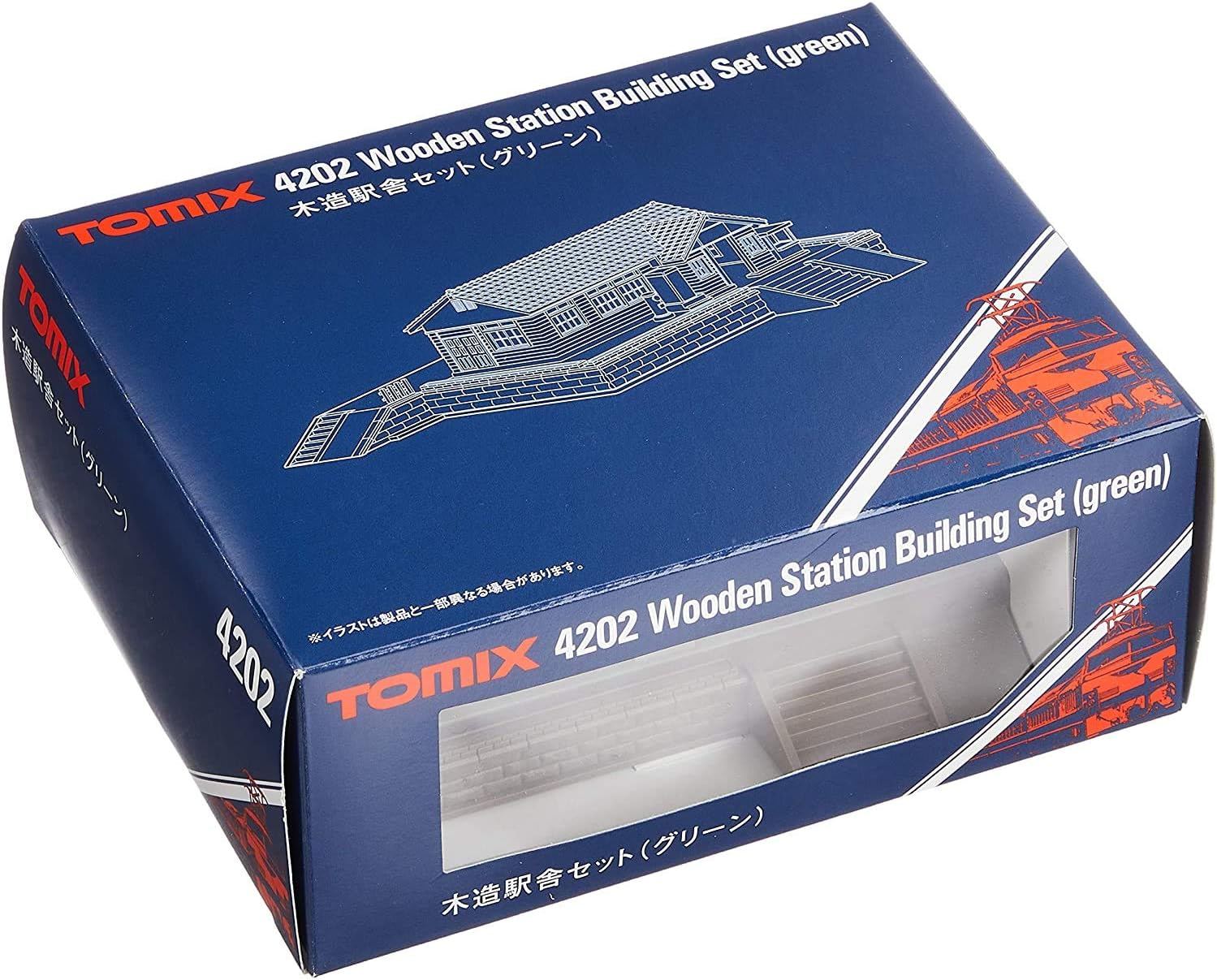 TOMIX 4202 N Gauge Wooden Station Building Set, Green, Model Train Supplies image number 3
