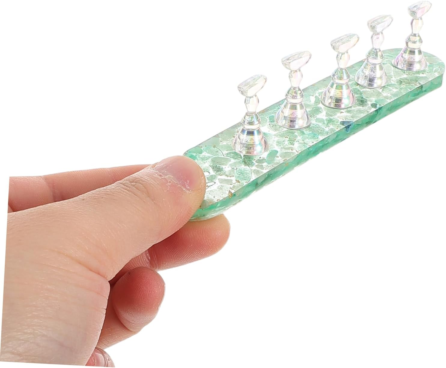 BAZEITFLOW Durable Nail Art Practice Stand for Beginners Faderesistant False Fingernail Holder DIY Manicure Training Tool for Home and Salon Use Engaging Nail Practice Display for Skill image number 3