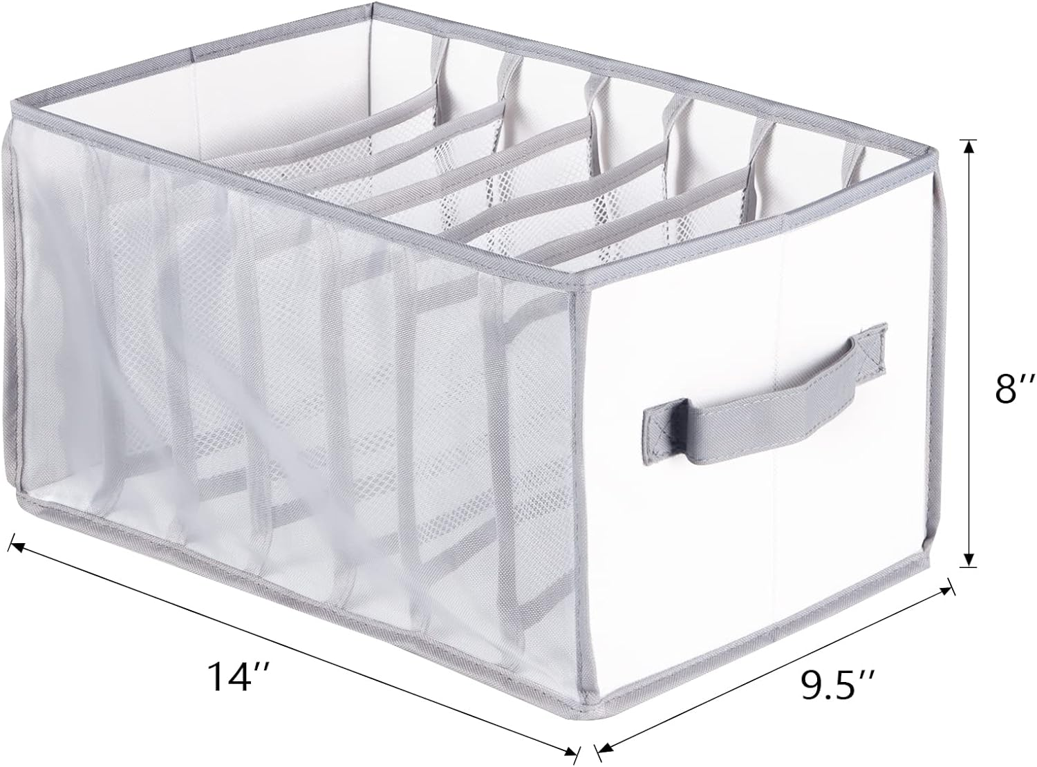 Univivi Large Wardrobe Organiser, Portable Mesh Wardrobe Organiser for Pax, Jeans, Trousers, T-Shirt, Leggings, Storage Wardrobe Organiser, Pack of 4 image number 3