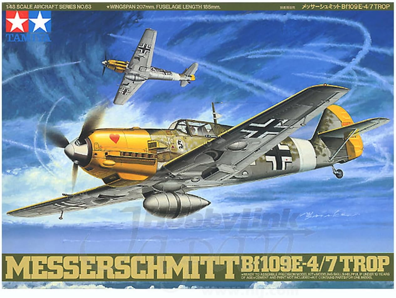 Tamiya Messerschmitt Bf 109 E-4/7 Fighter Plane image number 2