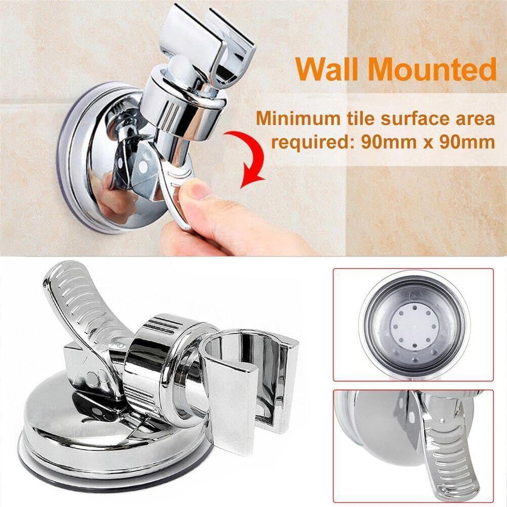 1X Adjustable Bracket Suction Shower Head Handset Holder Bathroom Wall Mount image number 1
