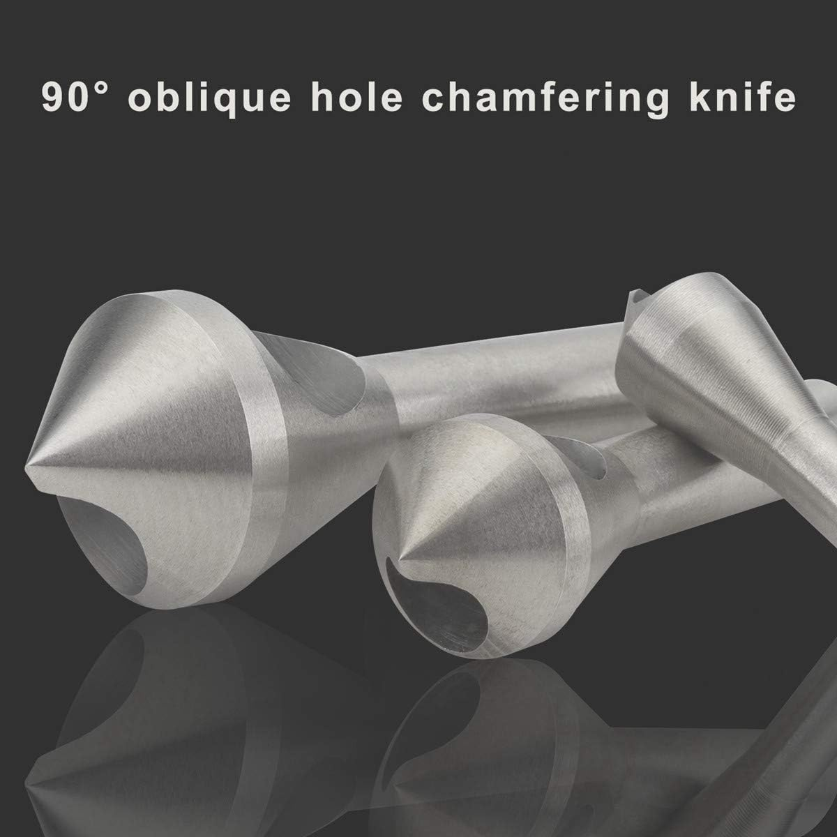 OCGIG 4Pcs Countersink Chamfer Tool HSS(4241) Titanium Coated Deburring Tool Set Metal Wood Drill Bits - Gold image number 6