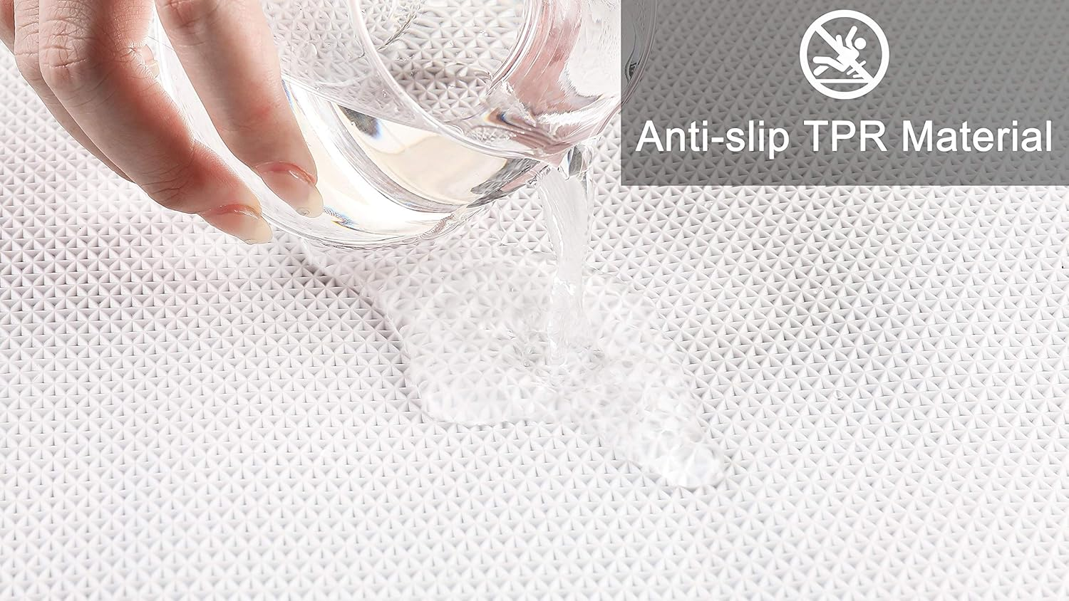 Fluffy&reg; Bath Mat for Corner Showers, Made of Chenille, with Non-Slip Bottom (Round | Inner Dimensions 45 X 45 Cm, Grey) image number 5