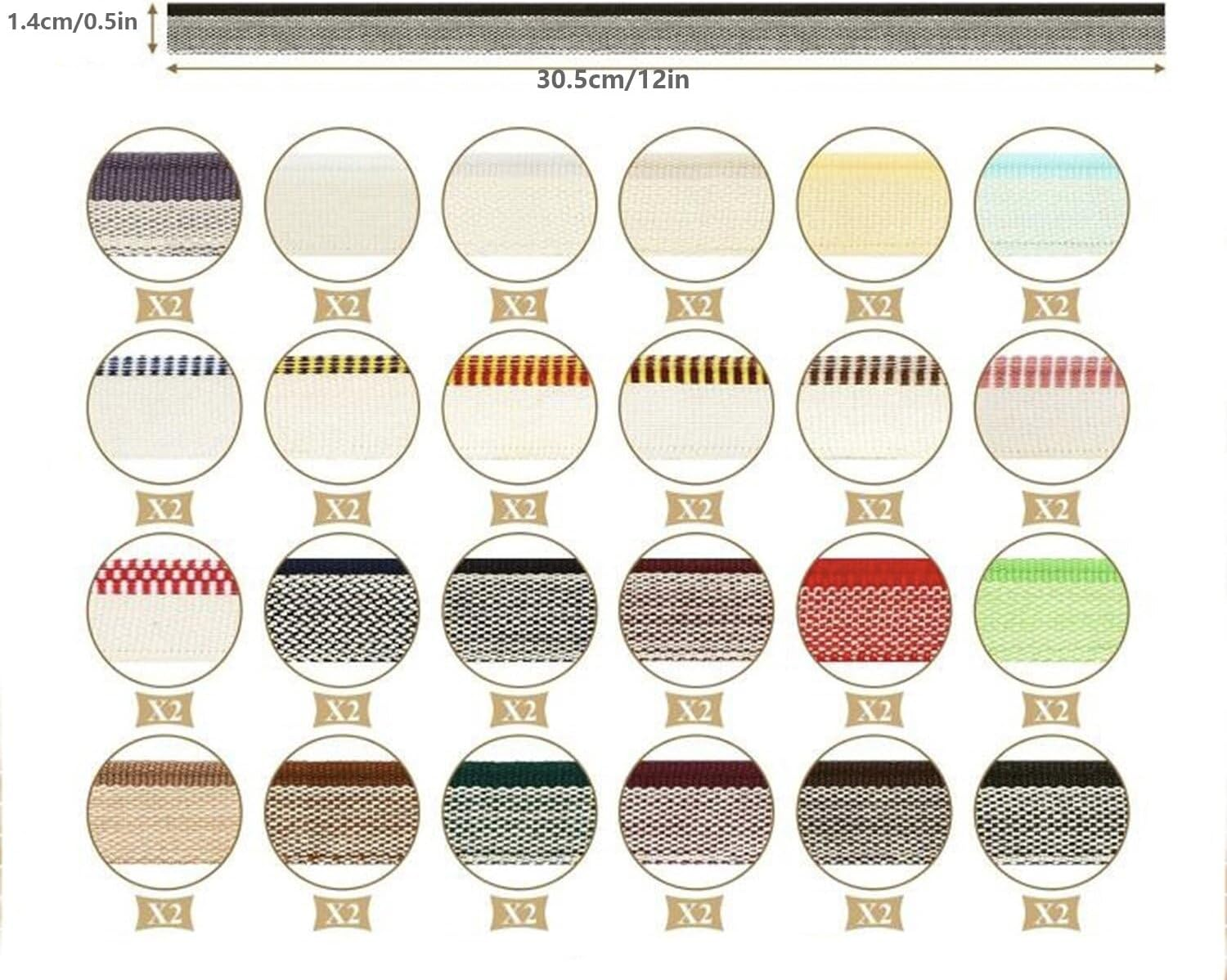 Hysgscwd 52Pcs Book Binding Headbands, 26 Colors 11.8Inch Bookbinding Endbands Book Binding Kit for Beginners, Book Headbands Binding Supplies, Archival Bookbinding Cloth, Book Decoration DIY Crafts image number 3