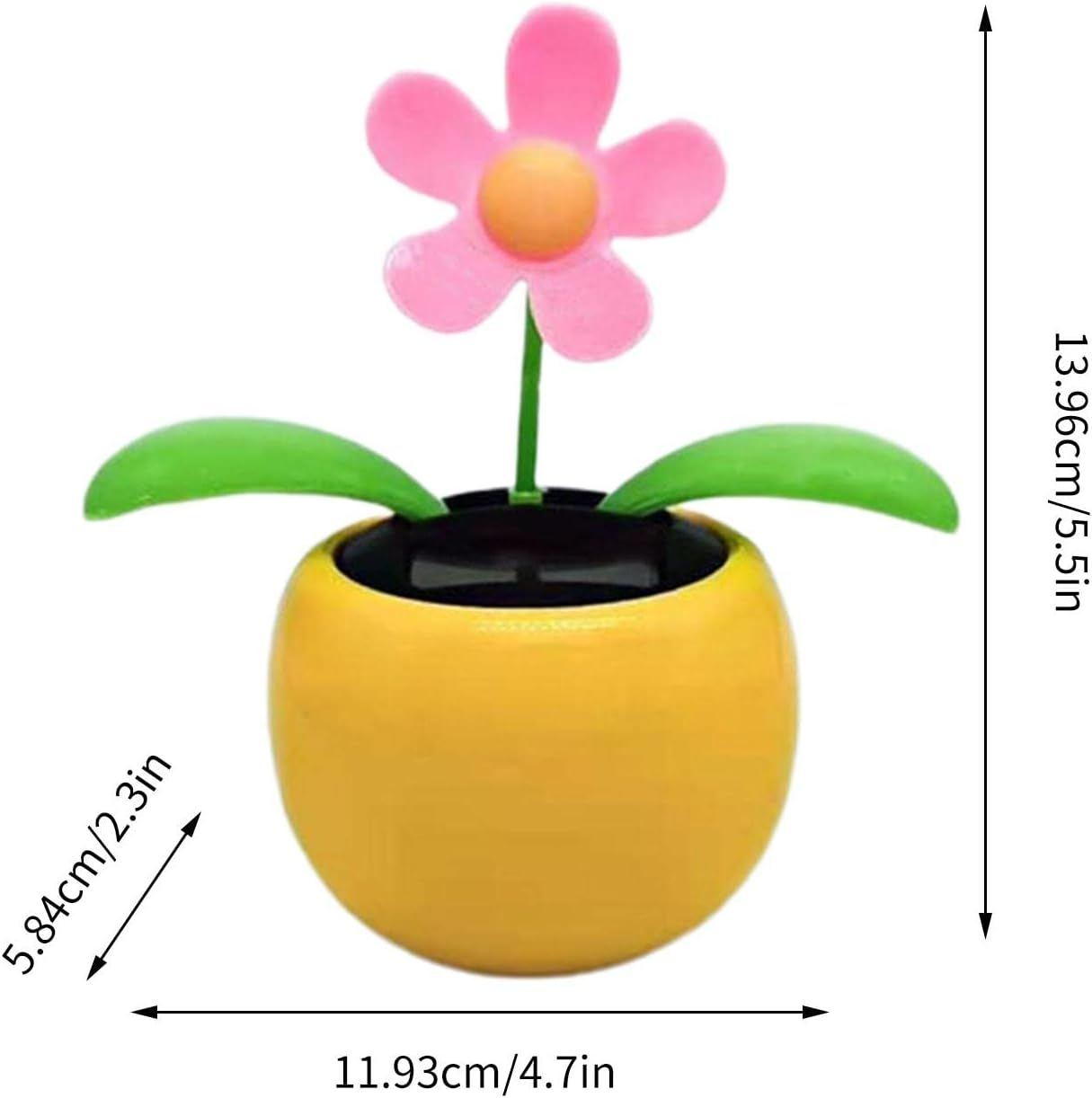 Solar Powered Dancing Flower, Sunflower Solar Dancing Solar Toys, Bee/Flower Car Swinging Dancing Toys, Shaking Head Car Ornaments, Car Dashboard Decor Offices Desk Dancer Toy Funny Ornaments - E image number 2