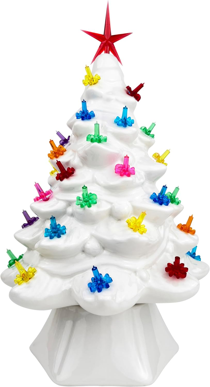 National Artcraft Candle Blossom Ceramic Christmas Tree Light Ornaments - (90/Pack) image number 5