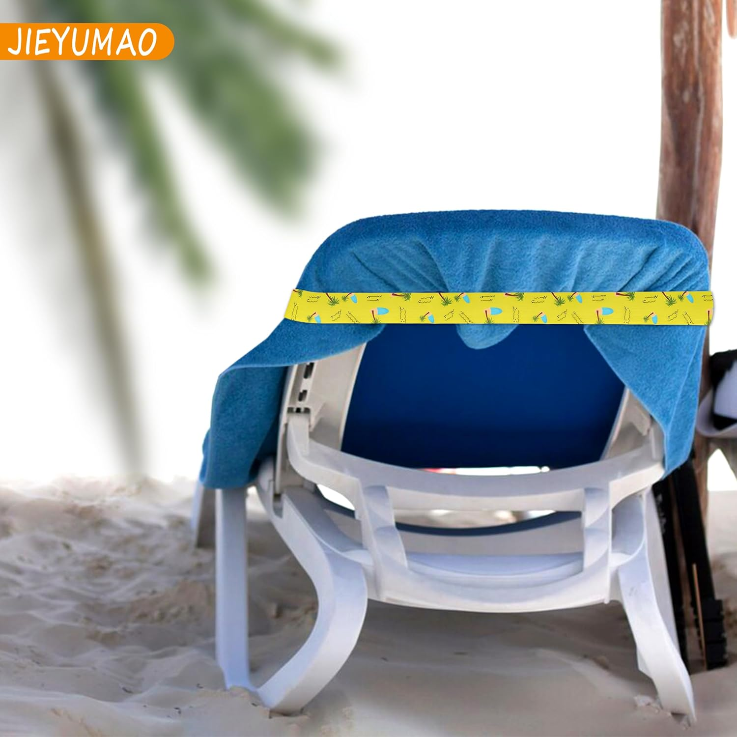 JIEYUMAO Beach Towel Bands, 12Pcs Beach Towel Straps, Multicolor Silicone Towel Bands for Beach Chair, Elastic Beachs Towels Holder for Beachs Pool Accessories image number 1