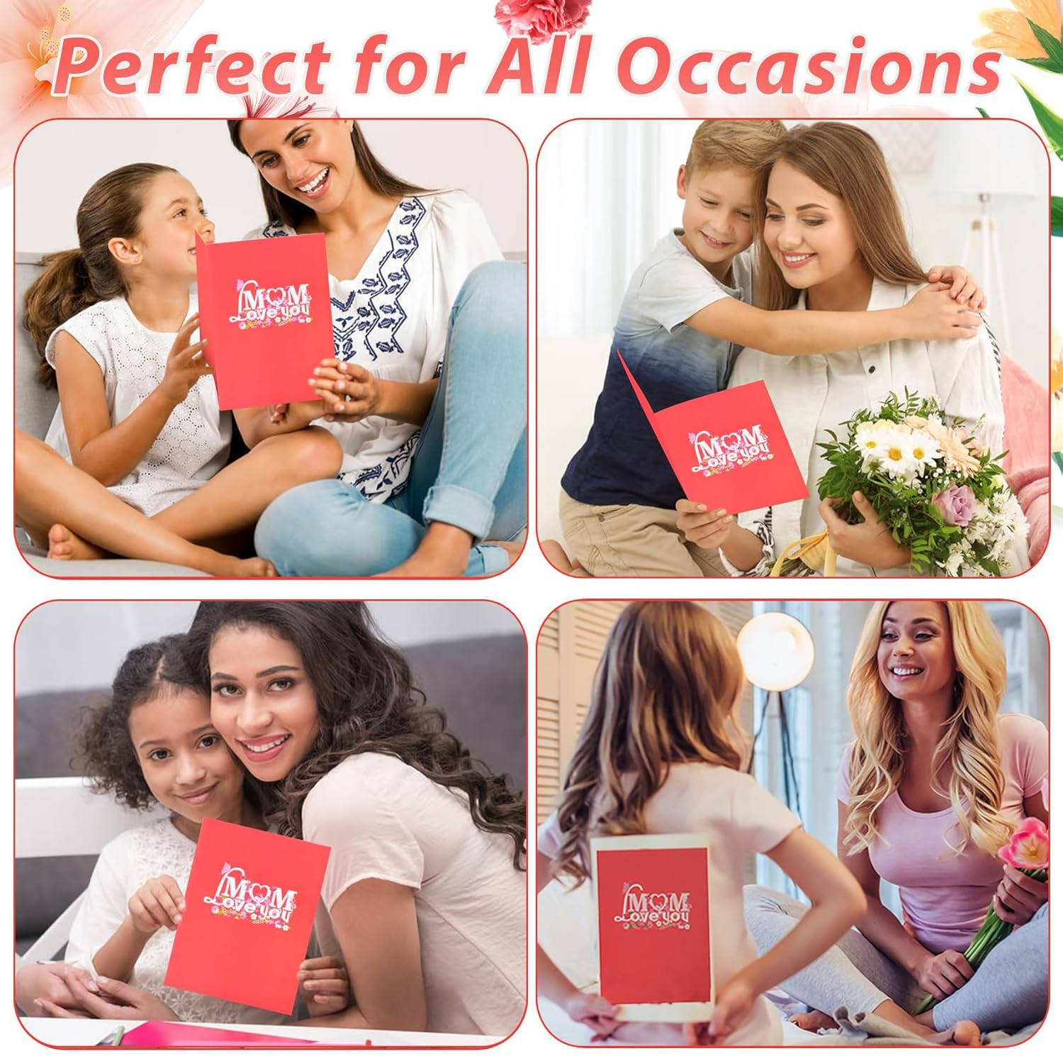 Mothers Day Card Pop up Mother'S Day Cards Happy Mother'S Day 3D Pop-Up Mothers Day Handmade Greeting Card with Envelope Message Card for Best Mom Craft Love Cards (MOM Love You) - Mom Love You image number 6