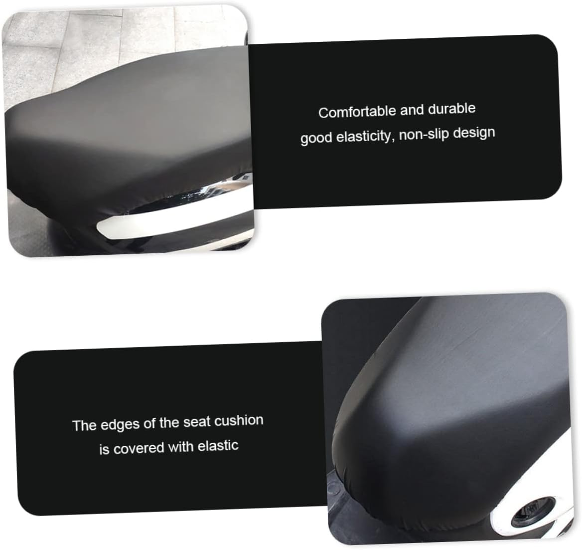 Vaguelly Motorcycle Seat Rain Cover Pu Leather Universal Seat Protector Daily Use Motorbike Cover image number 6