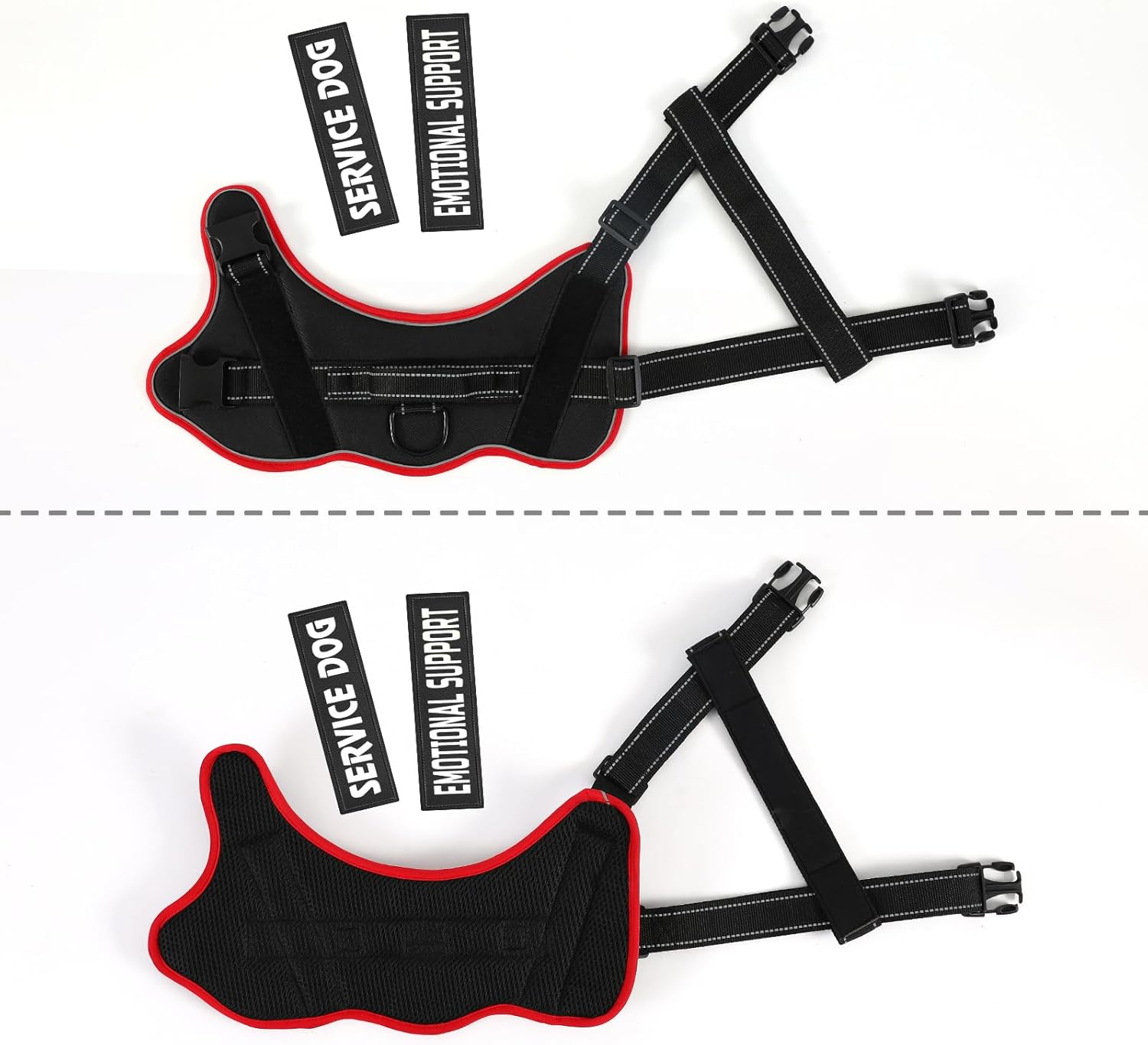 Voopet Emotional Support Dog Harness, Professional Service Dog Vest for Small to Large Dogs, Reflective, Breathable, Adjustable, No Pull/Choke, ESA Essential Harness image number 5