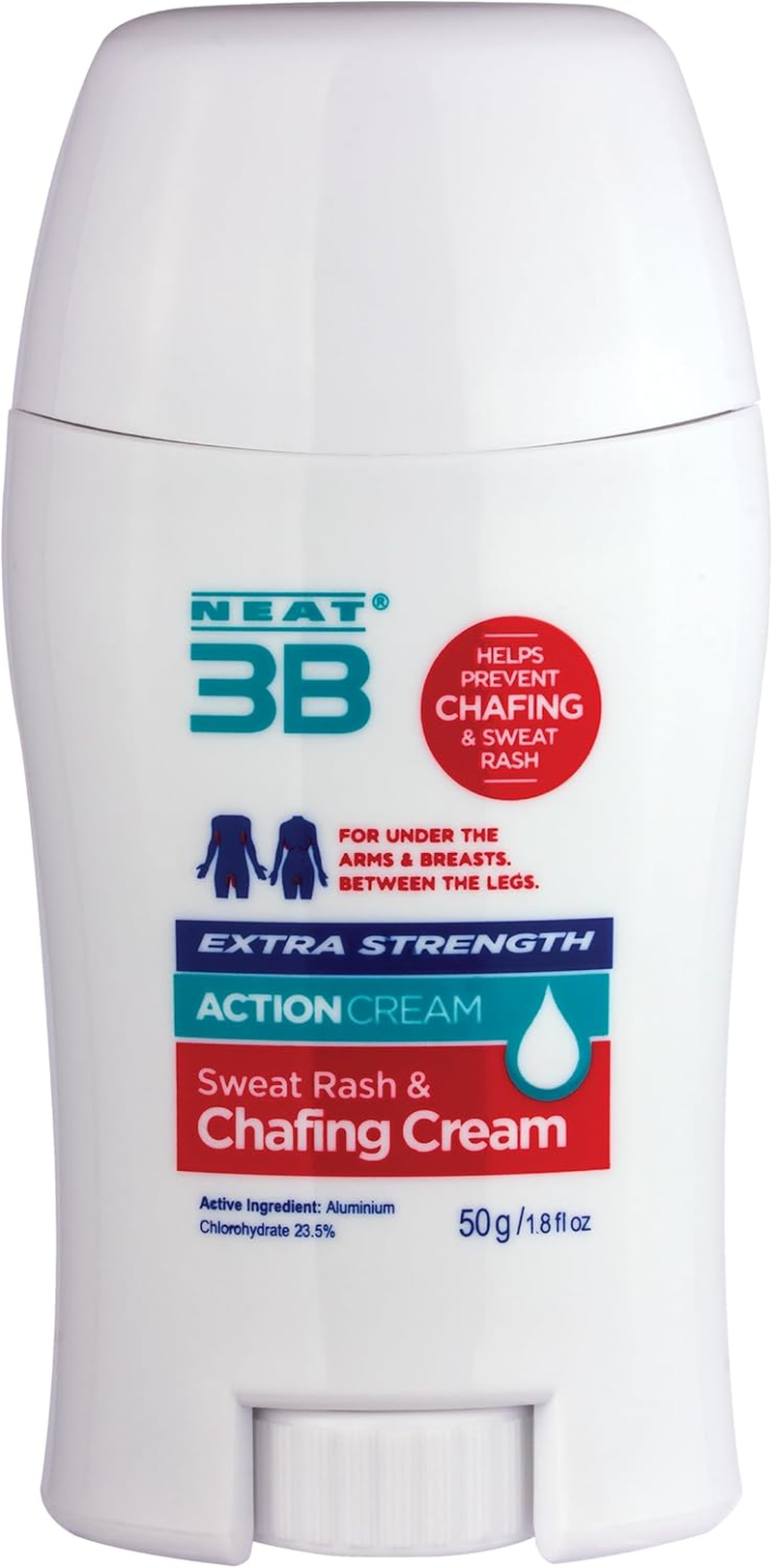 Neat Feat Foot & Body Care Sweat Rash & Chafing Stick - Extra Strength Skin Protectant Stick, Prevents Chafing and Soothes Skin - Ideal for Active Individuals image number 2