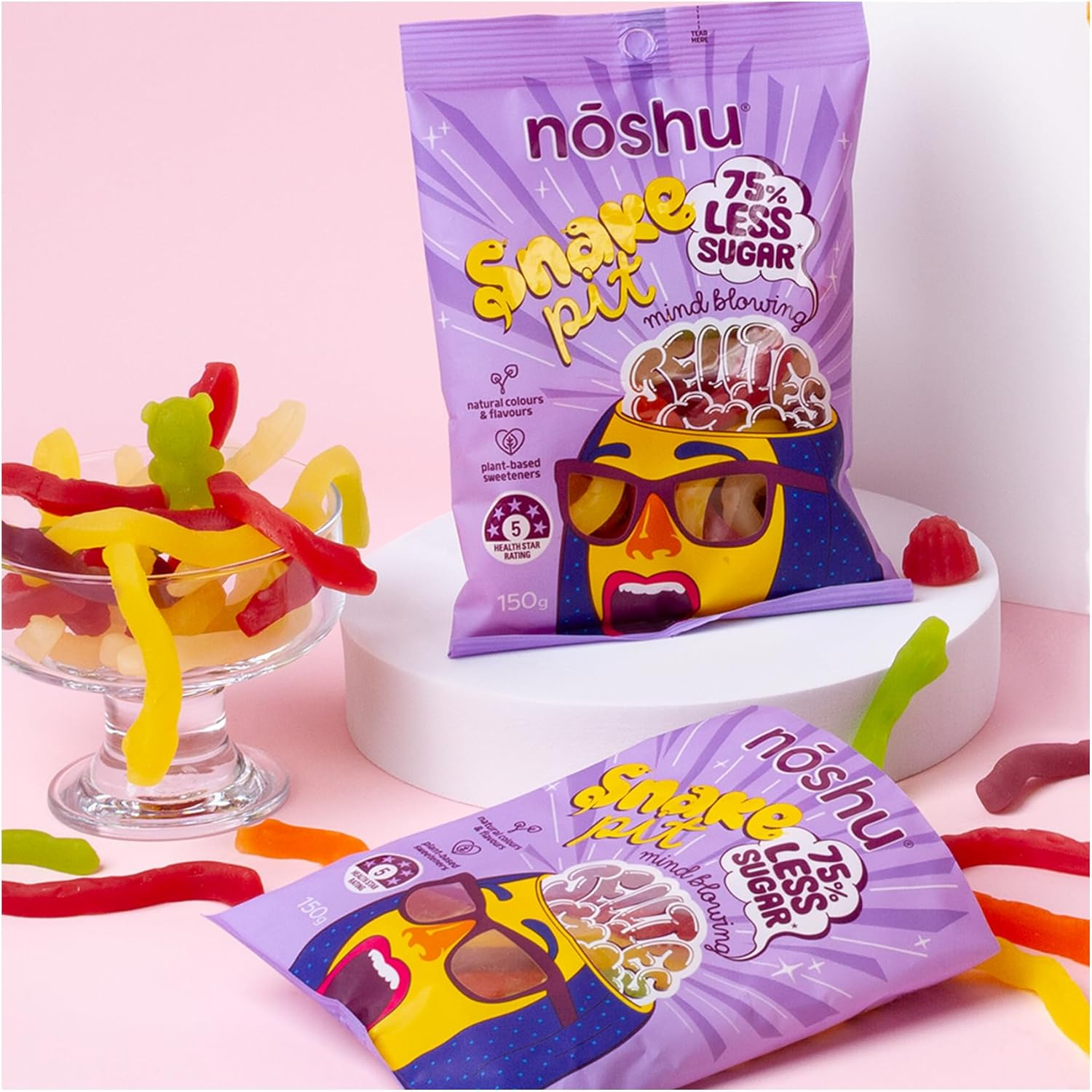 Noshu Less Sugar Jellies &ndash; Snake Pit 150G image number 3